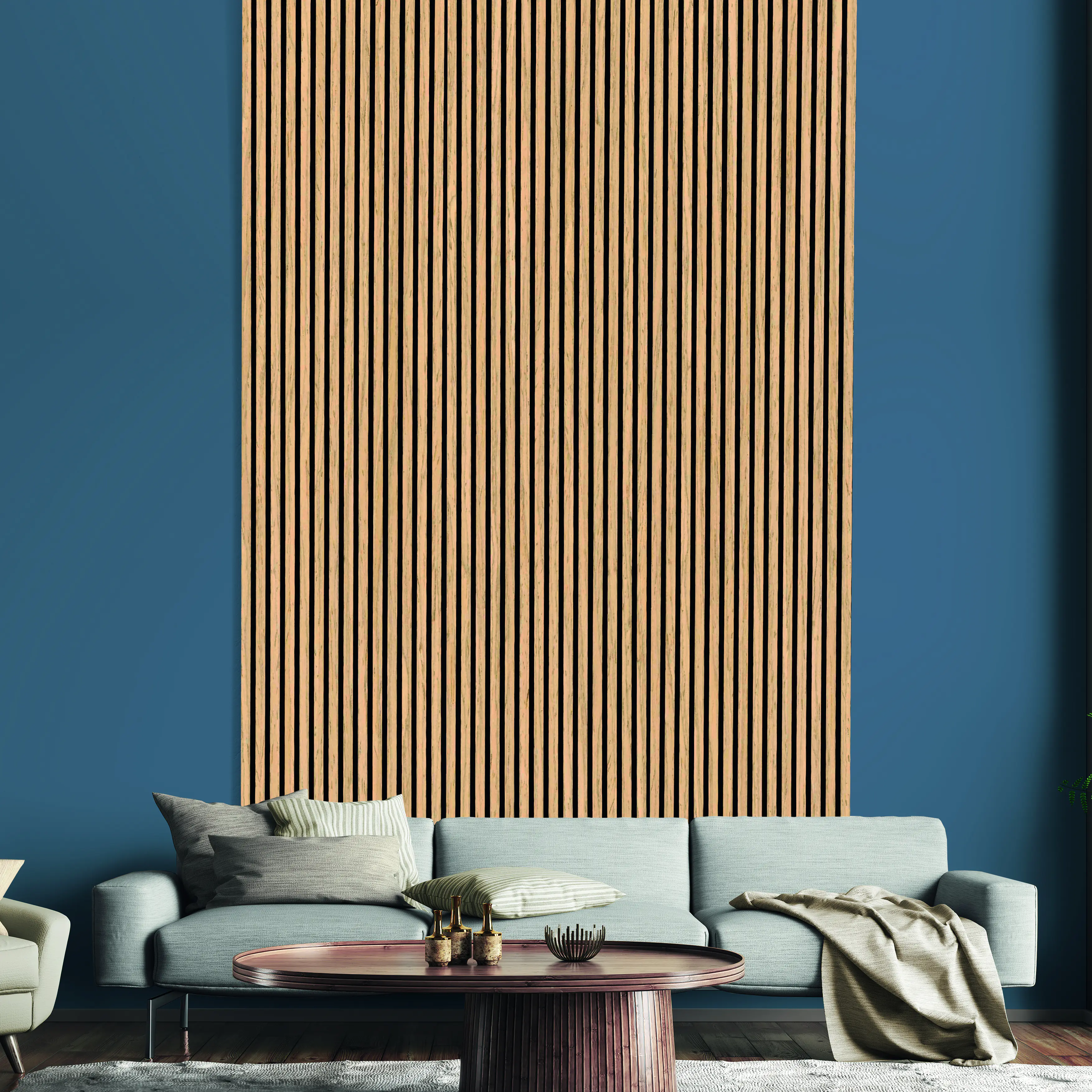 Neuhofer Akustikpaneele Holz Eiche furniert braun 267 x 57 x 1,9 cm Neuhofer Akustikpaneele Holz Eiche furniert braun 267 x 57 x 1,9 cm
