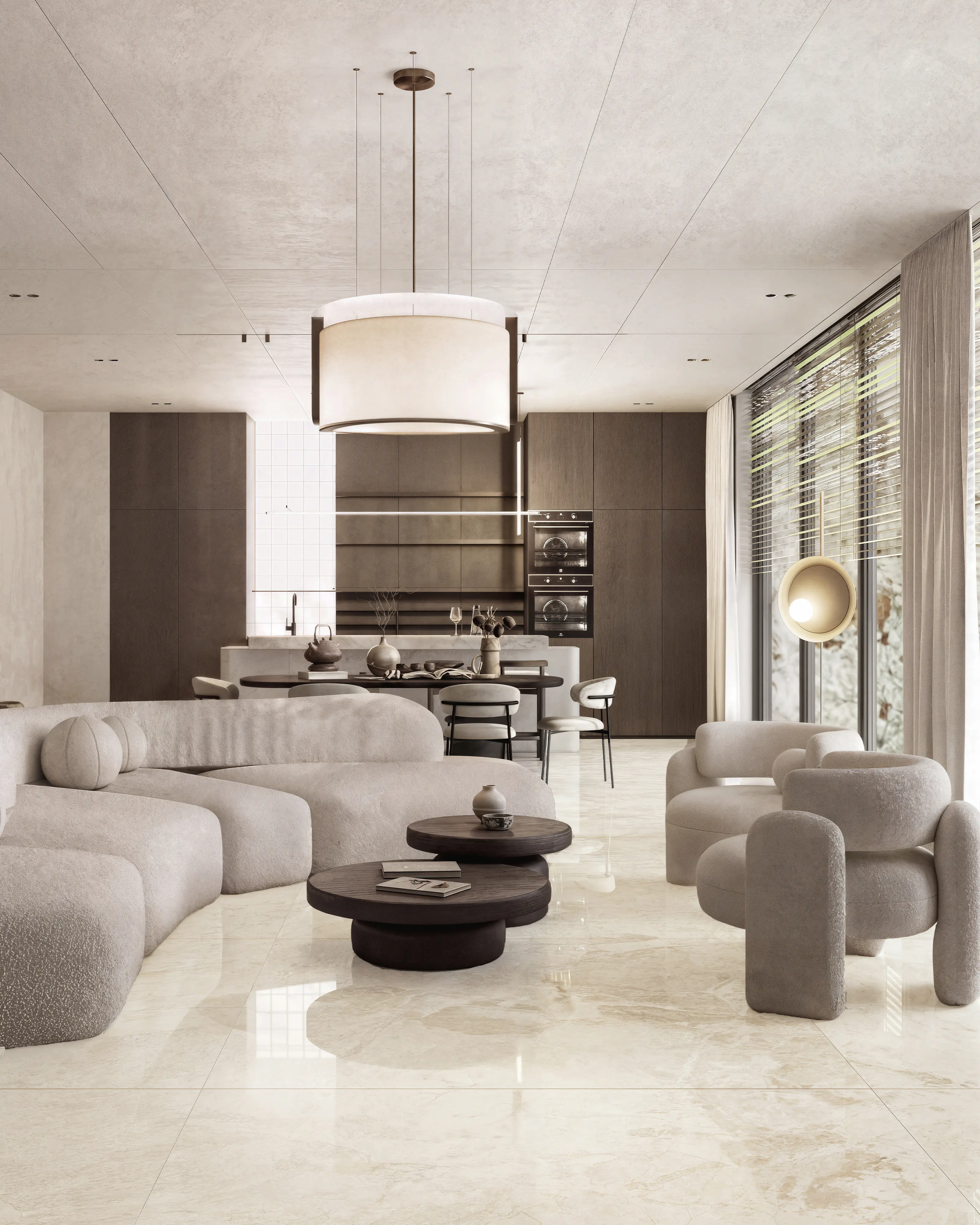 Bodenfliese Feinsteinzeug Coppo di Como 60 x 120 cm beige