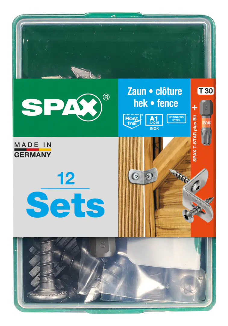 Spax Zaunverbinder 7.0 x 35 mm TX 30 - 24 Stk. (+12 Winkel)