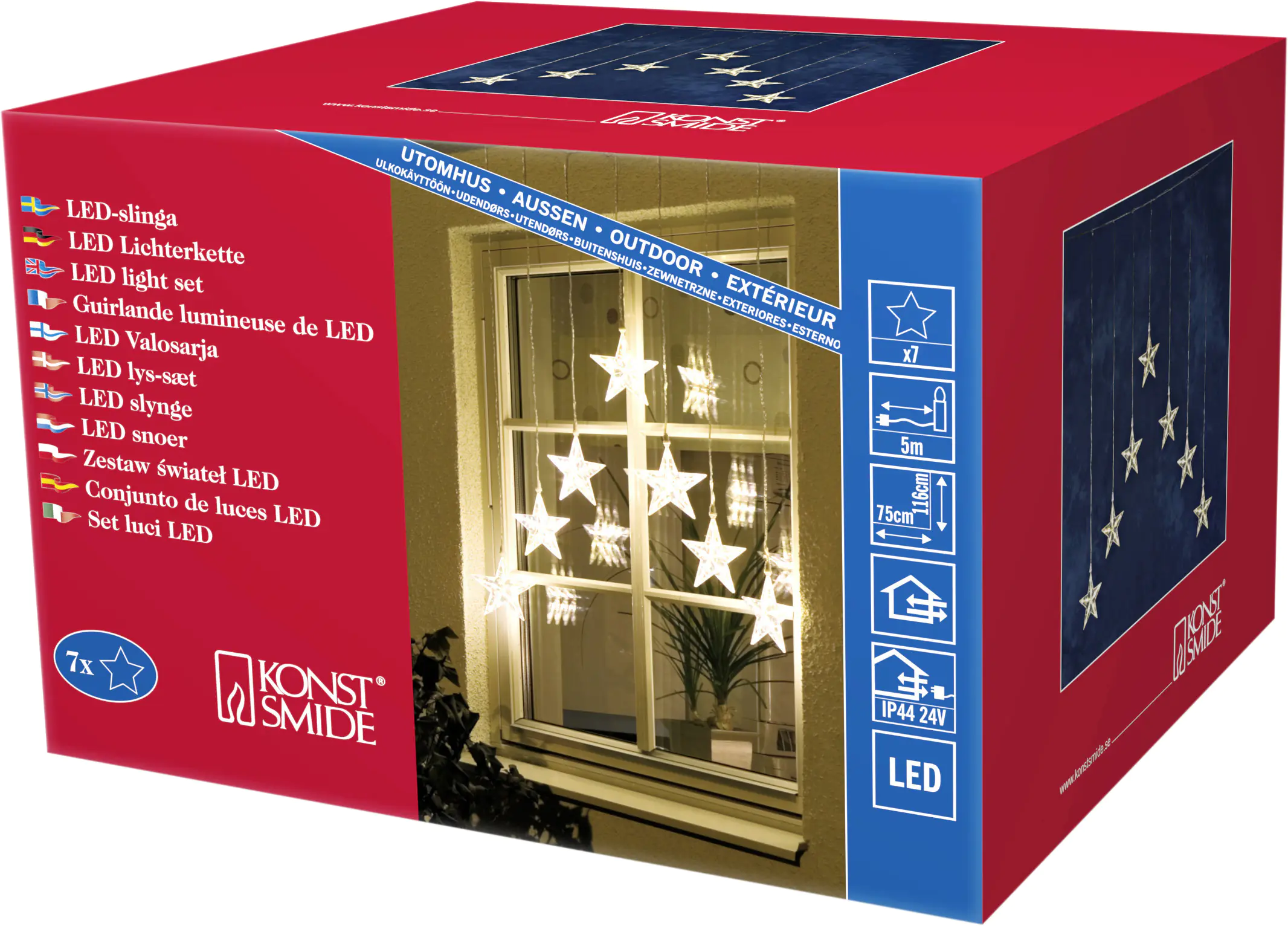 Konstsmide LED Lichtervorhang 35 LED 35 LED, warmweiß