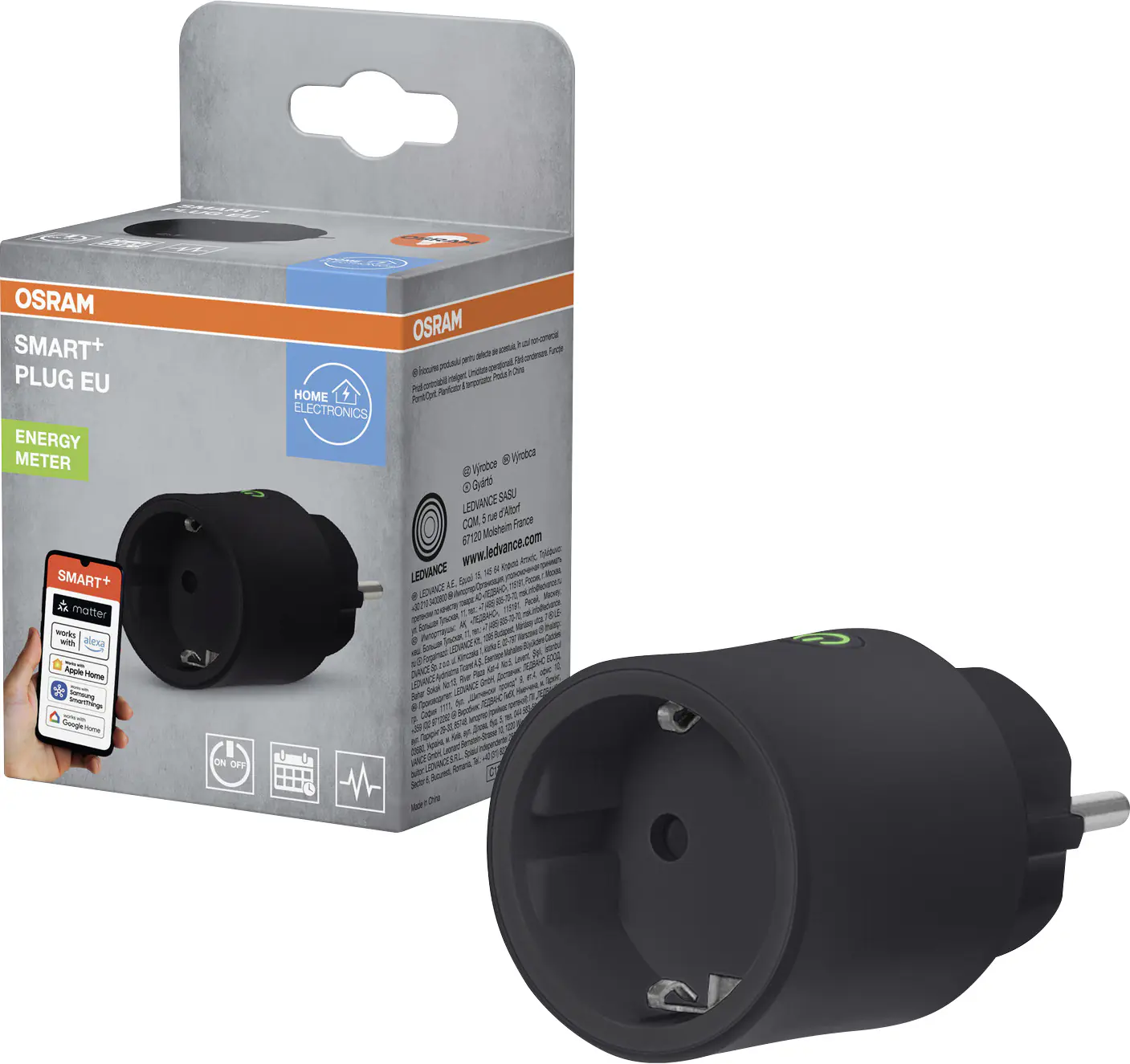 Osram Steckdose SMART+ Matter EU Schwarz