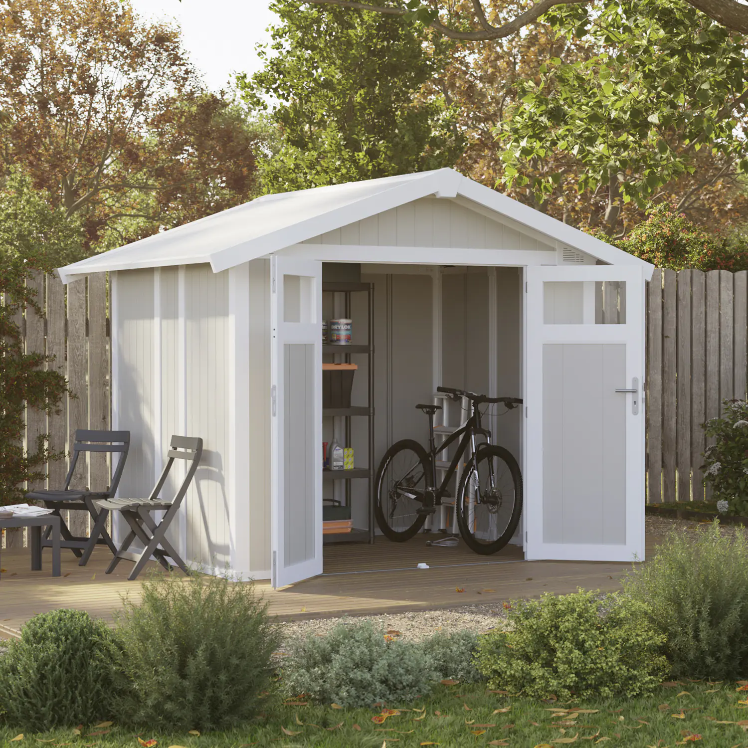 Grosfillex Gartenhaus Utility V 4,9 295 x 261 cm (inkl. Dachüberstand)