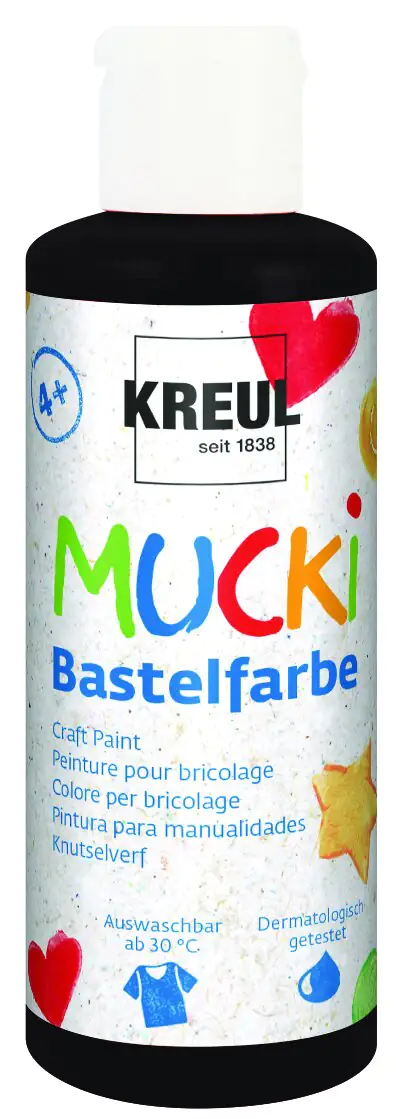 Kreul Mucki Bastelfarbe schwarz 80 ml