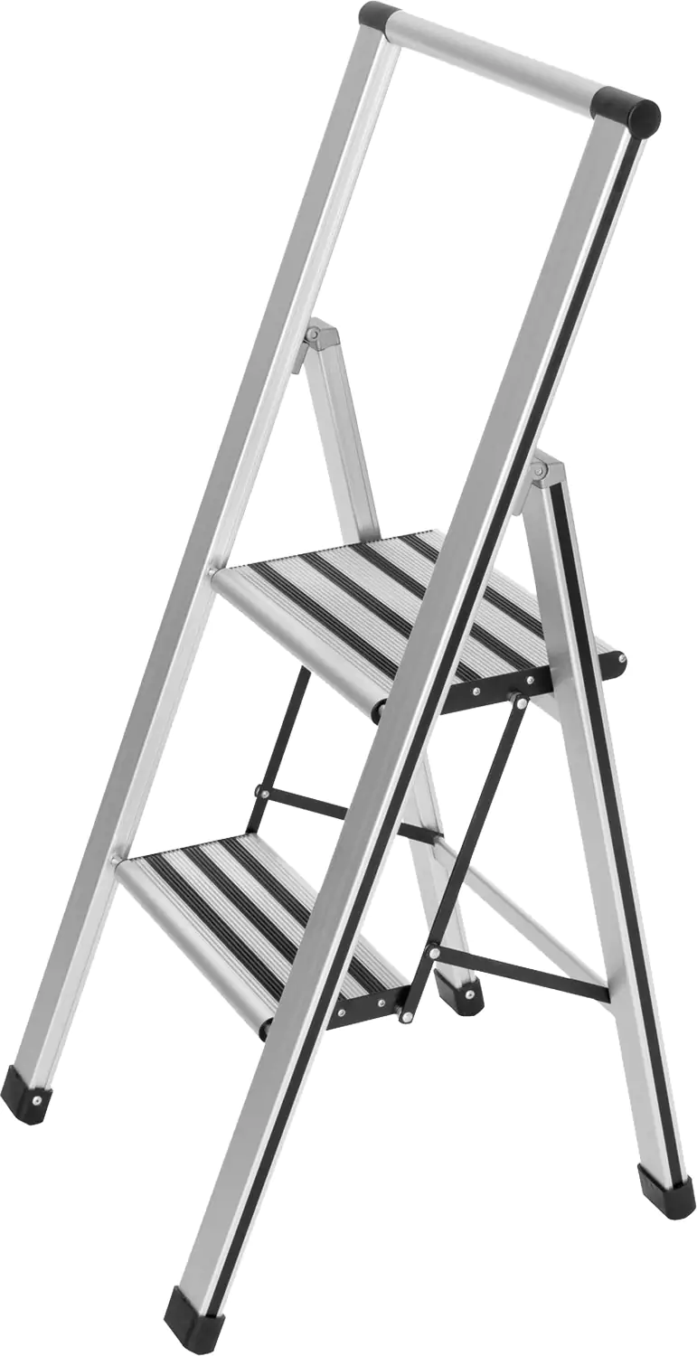 Wenko Trittleiter klappbar Sicherheitsleiter mit 2 rutschsicheren XXL-Stufen 2,30 m Wenko Trittleiter klappbar Sicherheitsleiter mit 2 rutschsicheren XXL-Stufen 2,30 m