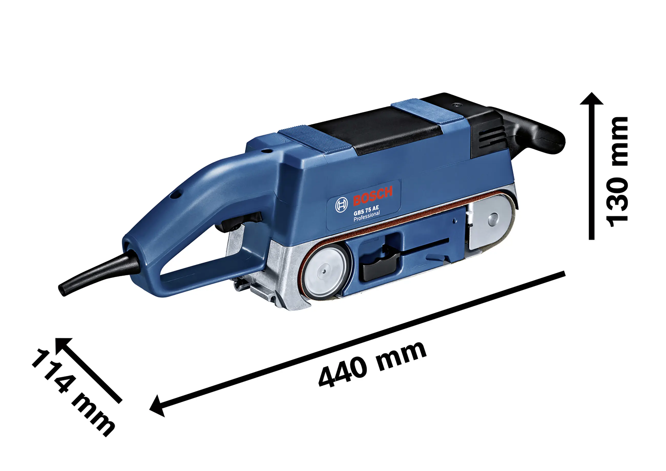 Bosch Professional Bandschleifer GBS 75 AE 750 Watt mit Drehzahlregelung