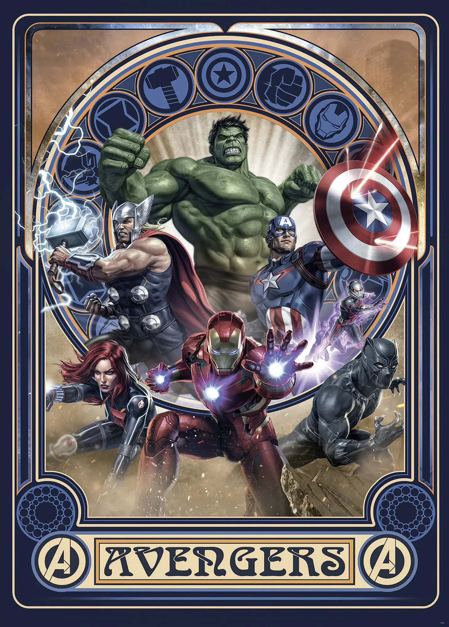 4055065410680 Komar Vlies Fototapete Avengers Ornament 200 x 280 cm