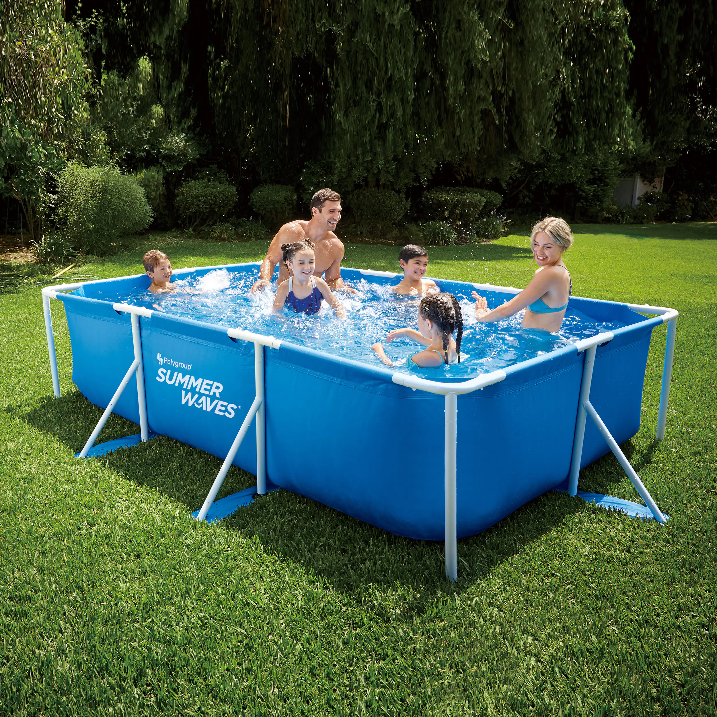 Summer Waves Pool Rectangular Metall Frame Pool 3 m x 2 m x 75 cm