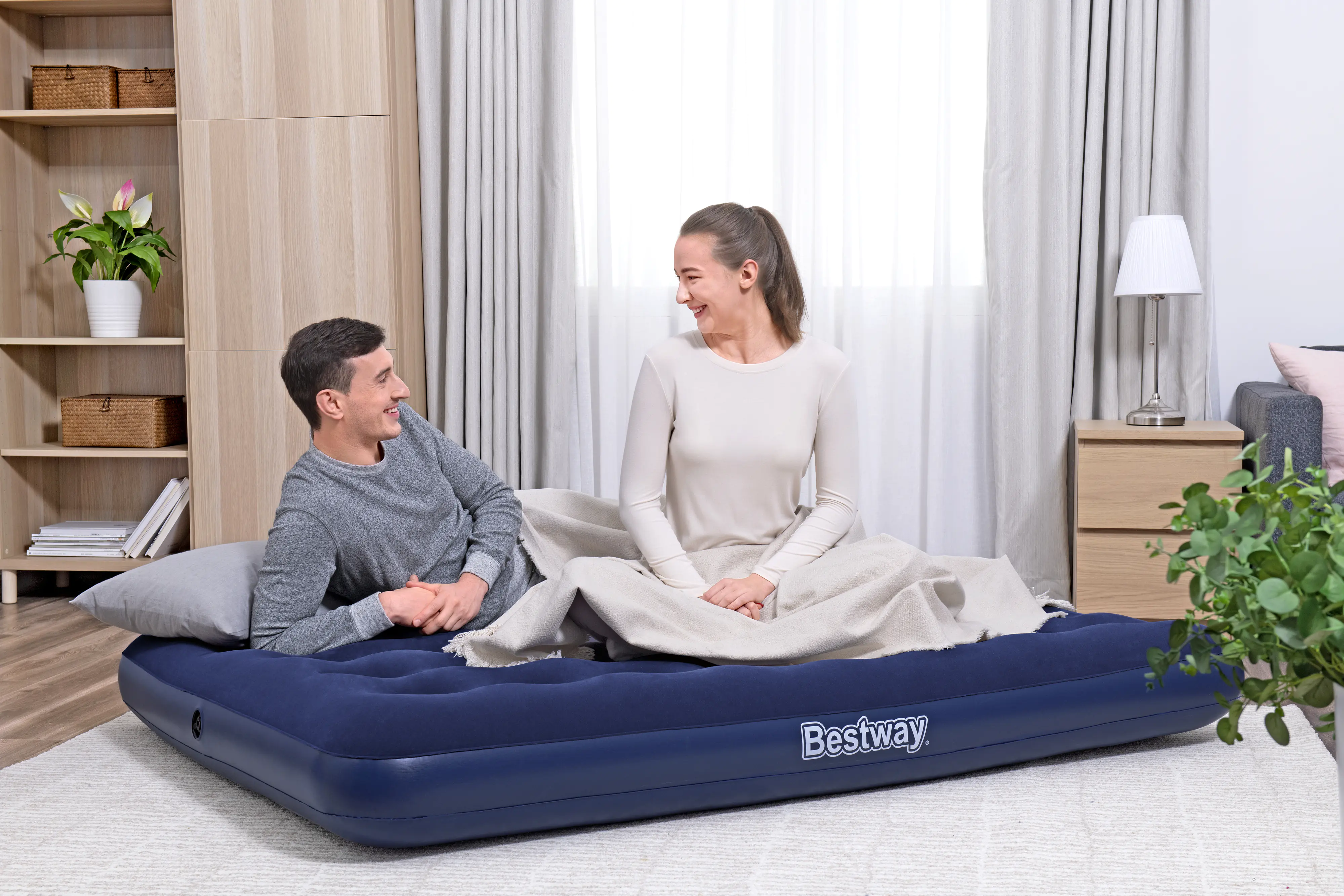 Bestway Luftbett Double Blue Horizon dunkelblau 191 x 137 x 30 cm Bestway Luftbett Double Blue Horizon dunkelblau 191 x 137 x 30 cm