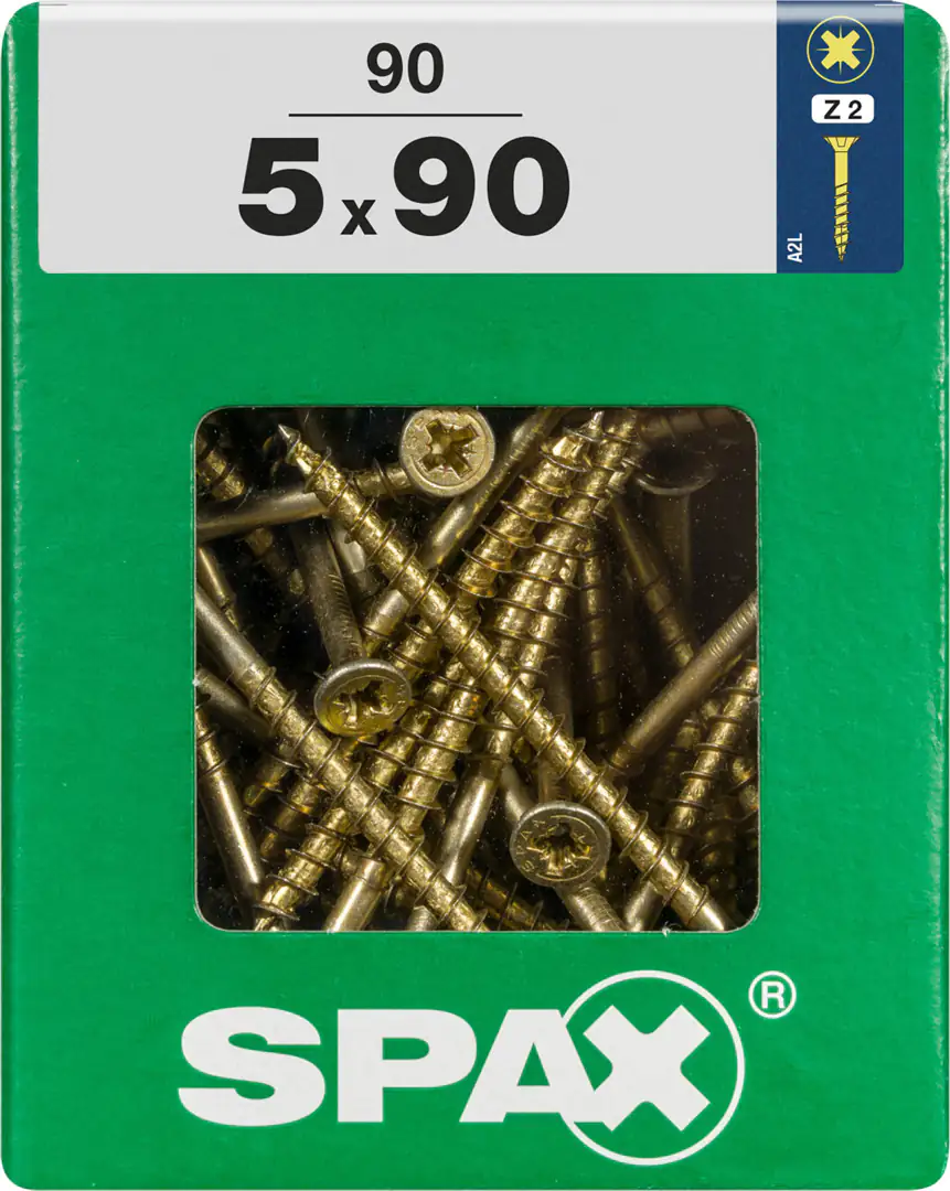 Spax Universalschrauben 5.0 x 90 mm PZ 2 - 90 Stk.