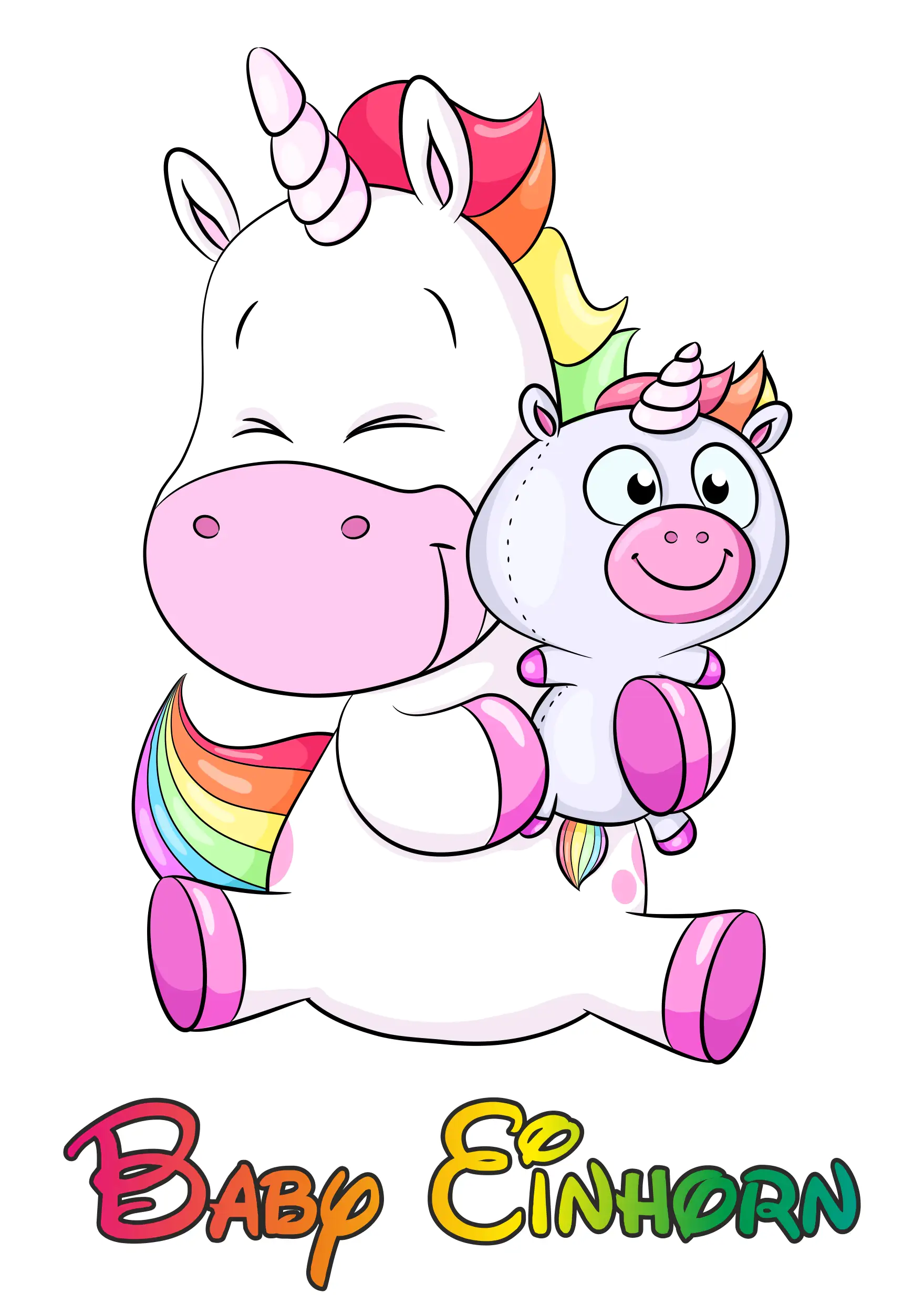 Hermann Schütz Aufkleber Einhorn Baby 150x115mm