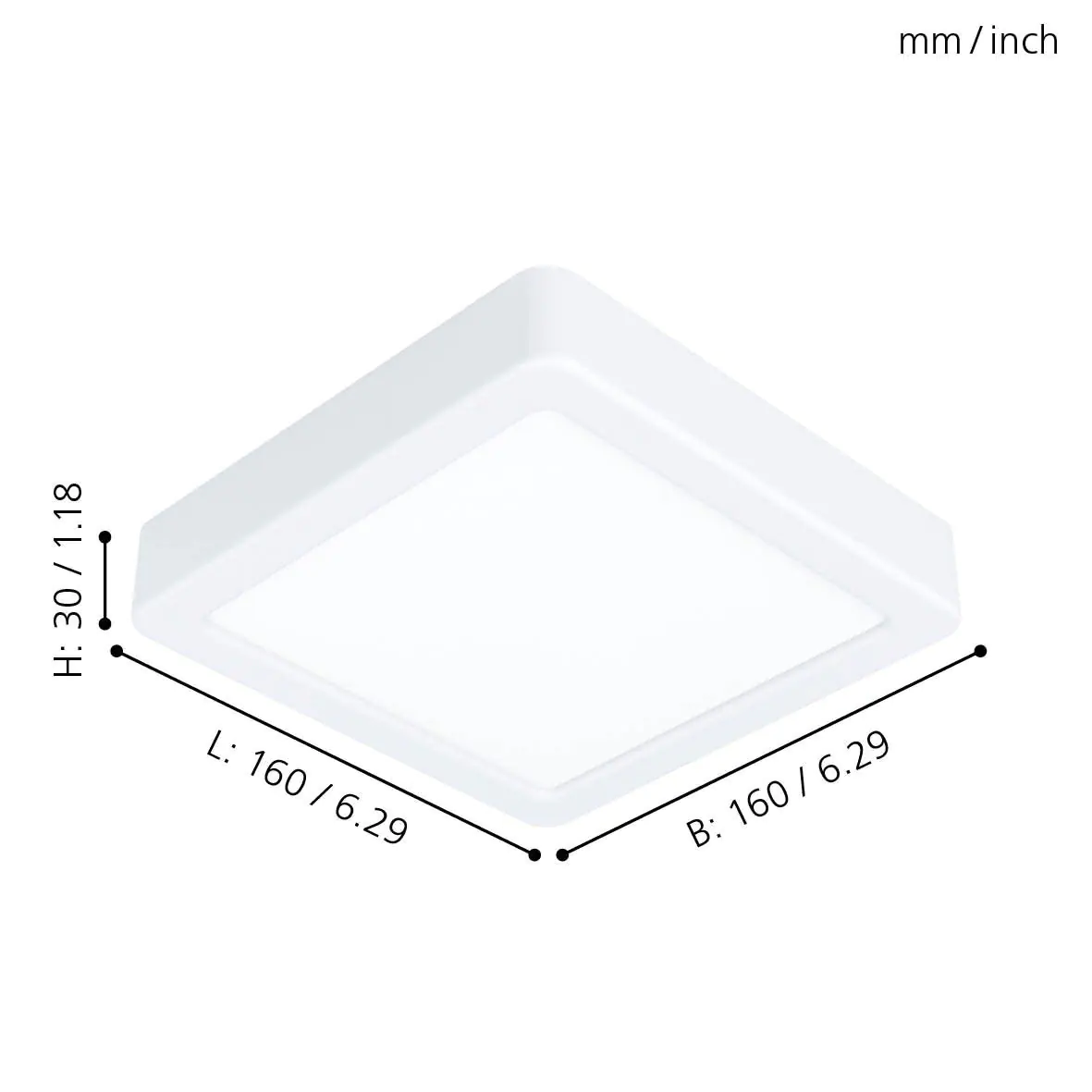 Eglo LED Aufbauleuchte Fueva 5 weiß 16 x 16 cm nw Eglo LED Aufbauleuchte Fueva 5 weiß 16 x 16 cm nw