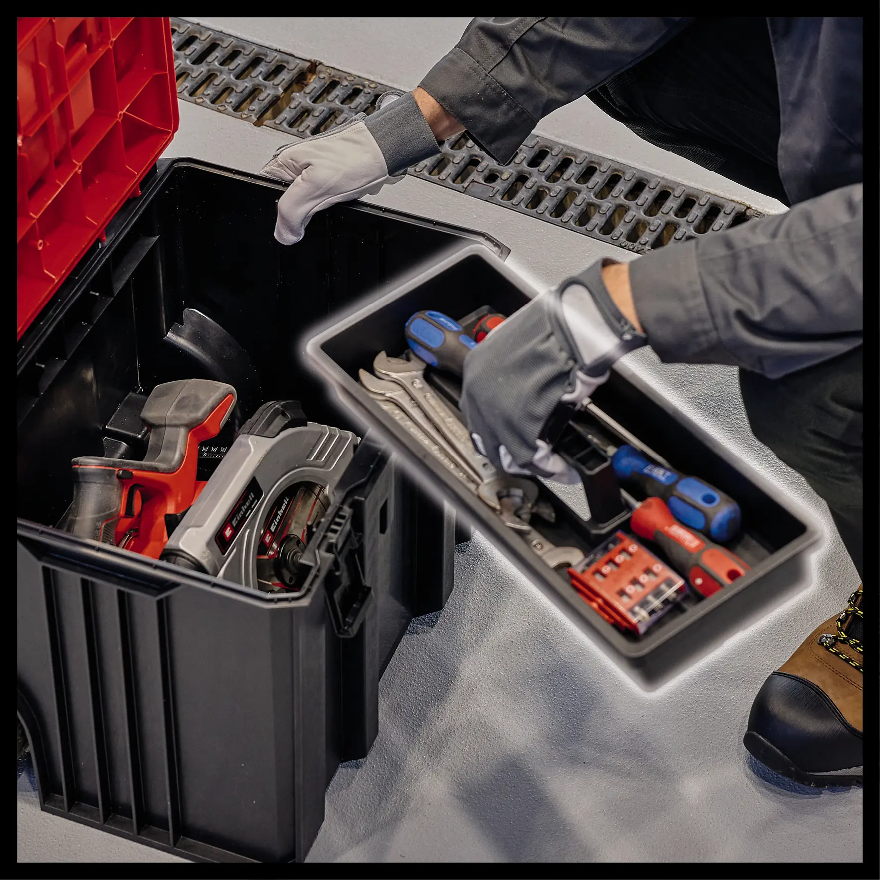 Einhell Systembox E-Case L rollbar
