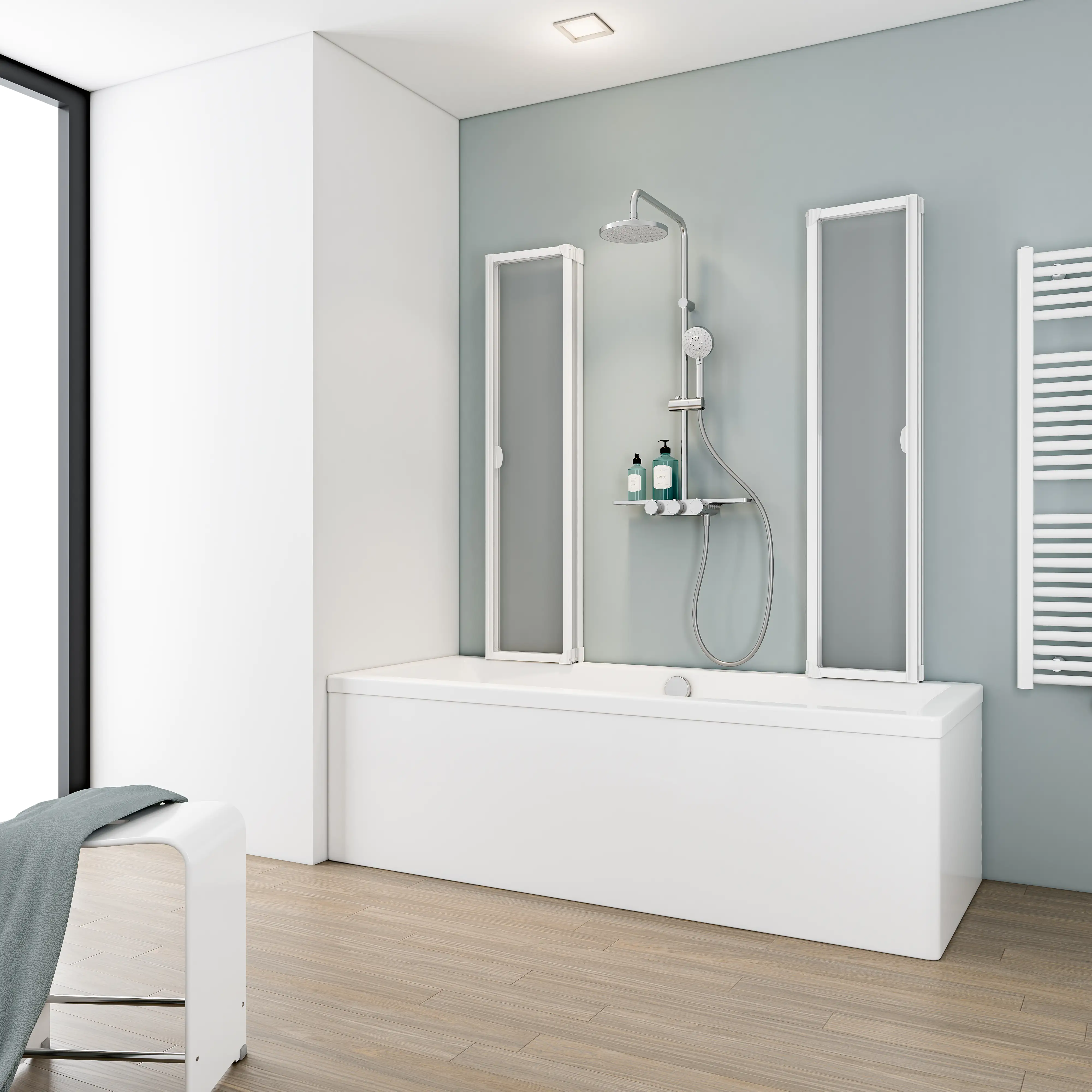 Schulte Badewannenaufsatz D1700 2 x 3-tlg. 104 x 80 cm