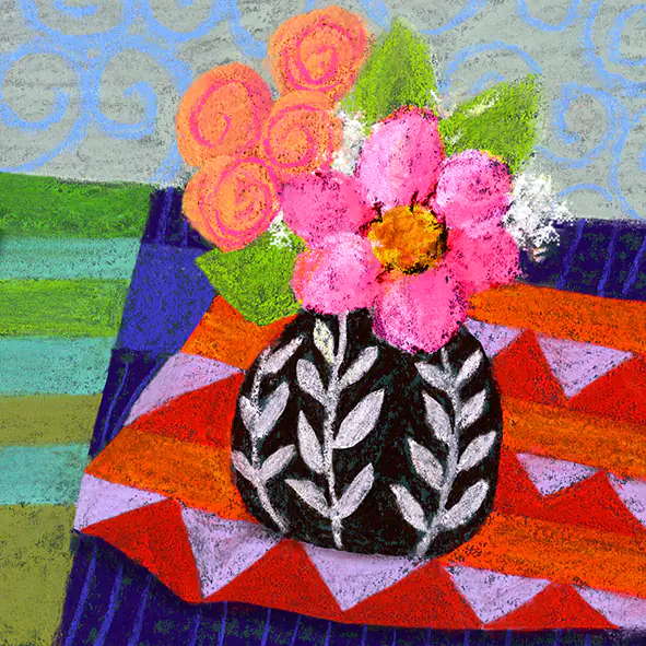 4014995338860 Braun & Company Servietten Motiv Atelier Flower Pot, 33 x 33 cm - 20er Pack