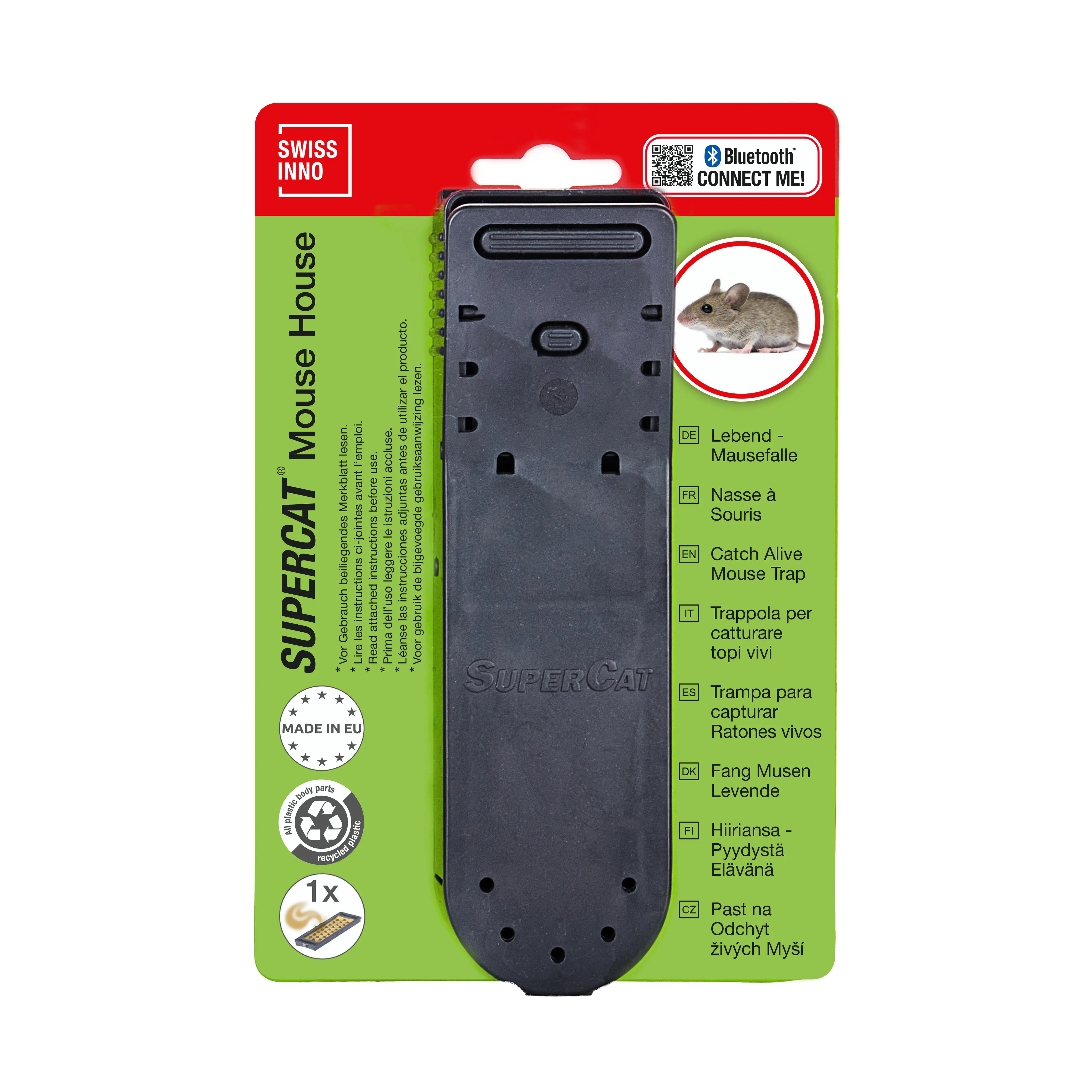 Swissinno SuperCat Lebendfalle MausHaus inkl. Erdnussbutter-Köder