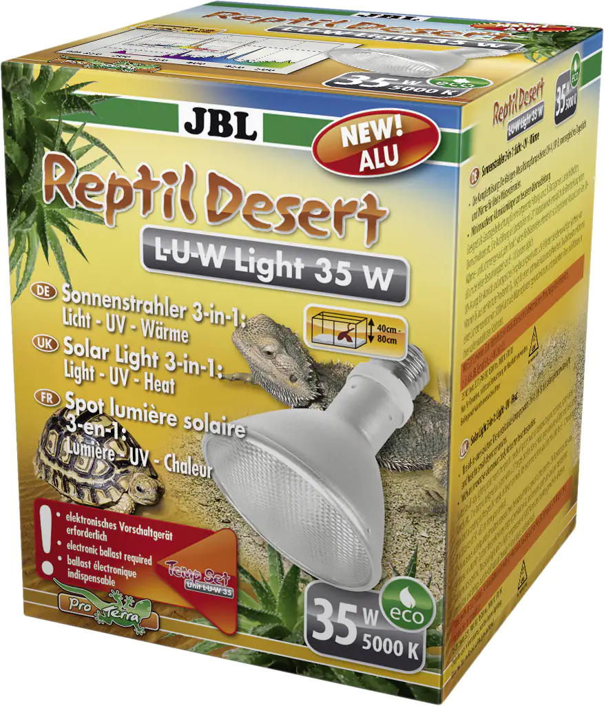 JBL Sonnenstrahler ReptilDesert L-U-W Light Alu 35W weiß / transparent JBL Sonnenstrahler ReptilDesert L-U-W Light Alu 35W weiß / transparent