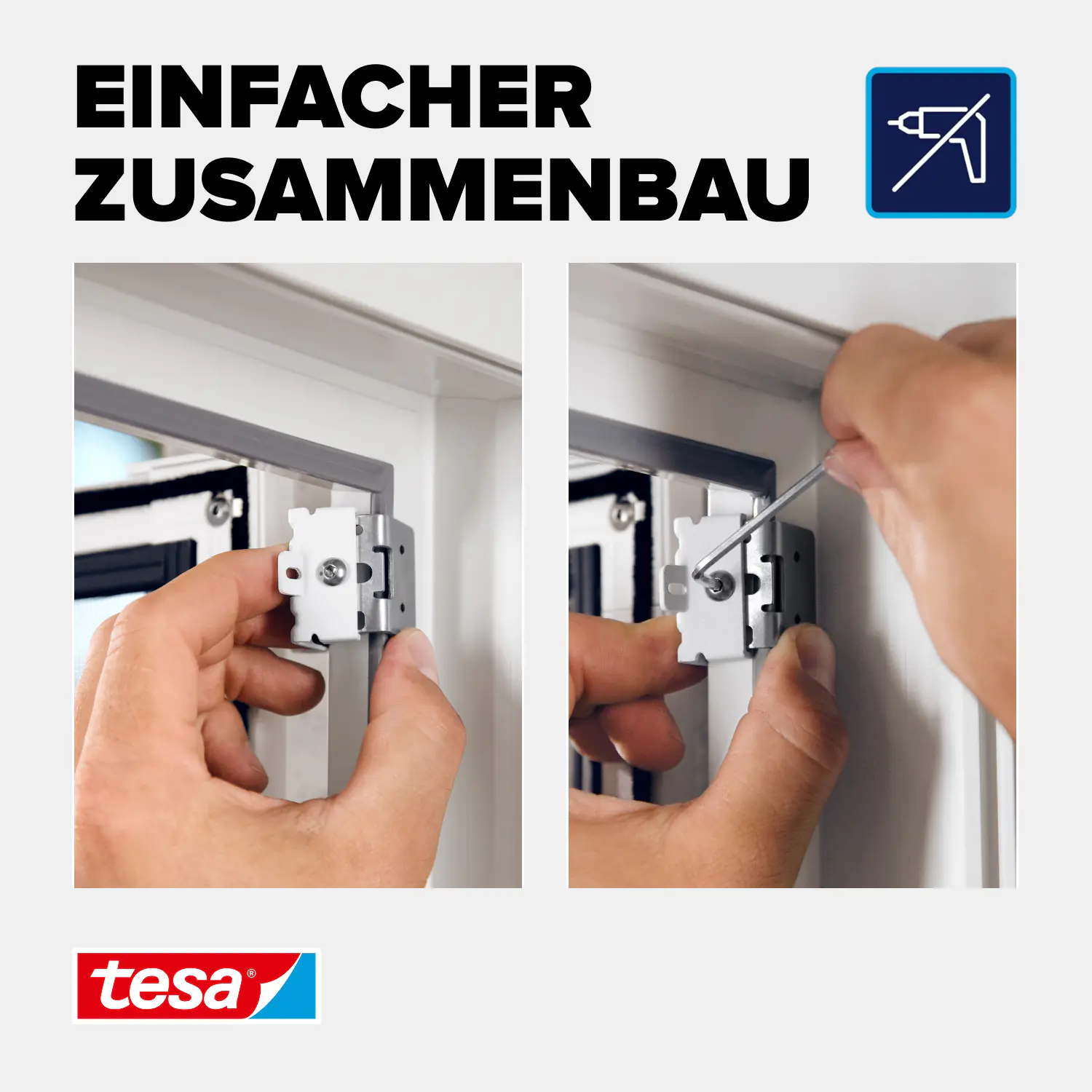 tesa Adapter FALT 35 x 43 x 48 mm weiß