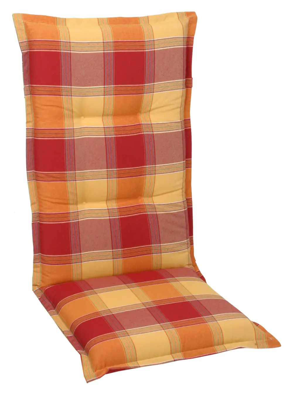 GO-DE Hochlehner-Auflage Classic 120 x 50 x 7 cm, rot kariert GO-DE Hochlehner-Auflage Classic 120 x 50 x 7 cm, rot kariert