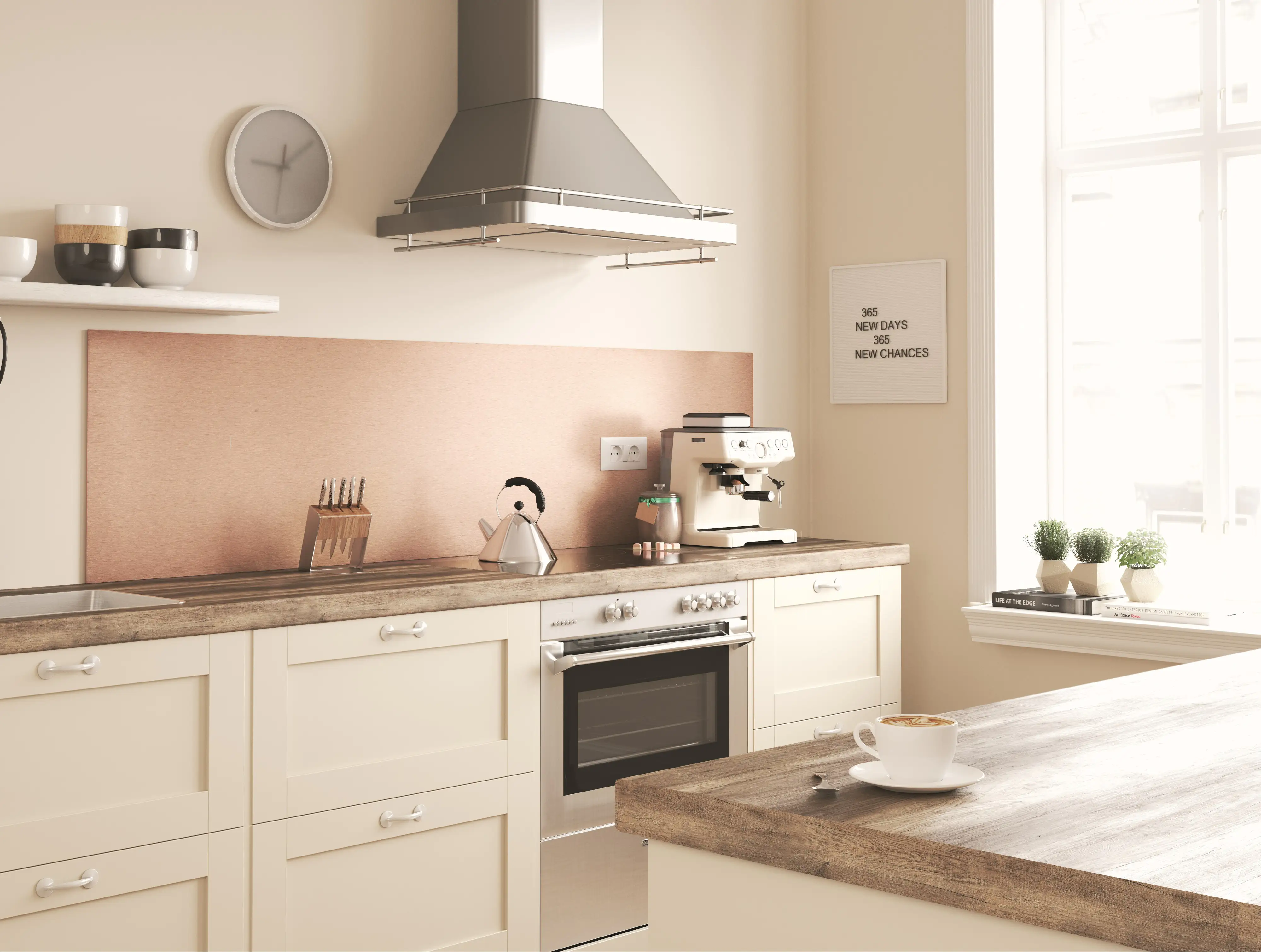 Küchenrückwand WandArt Easy kupfer 80 x 58,5 cm