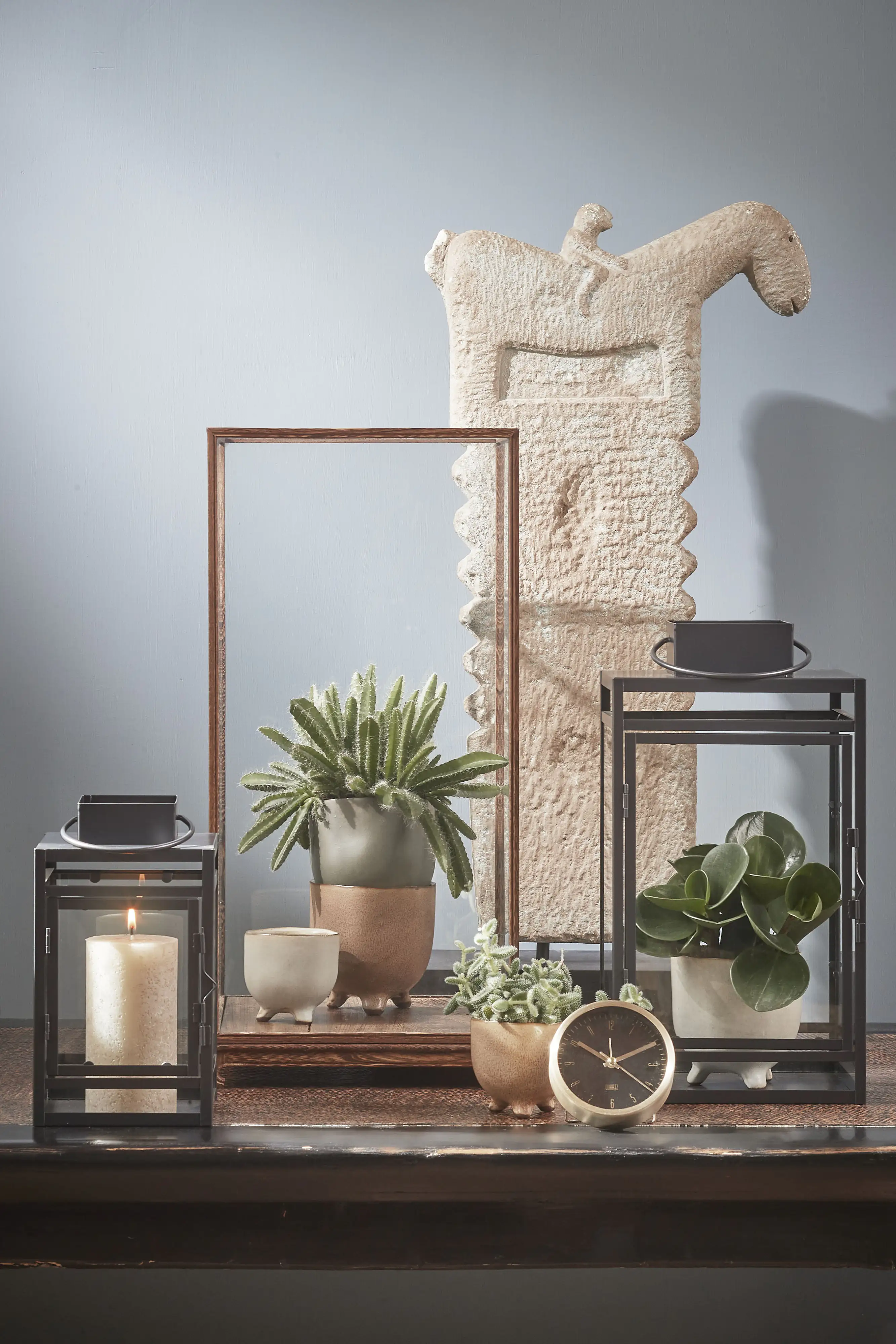 Mica Tischuhr Bonn Ø 9 x H 4 cm schwarz