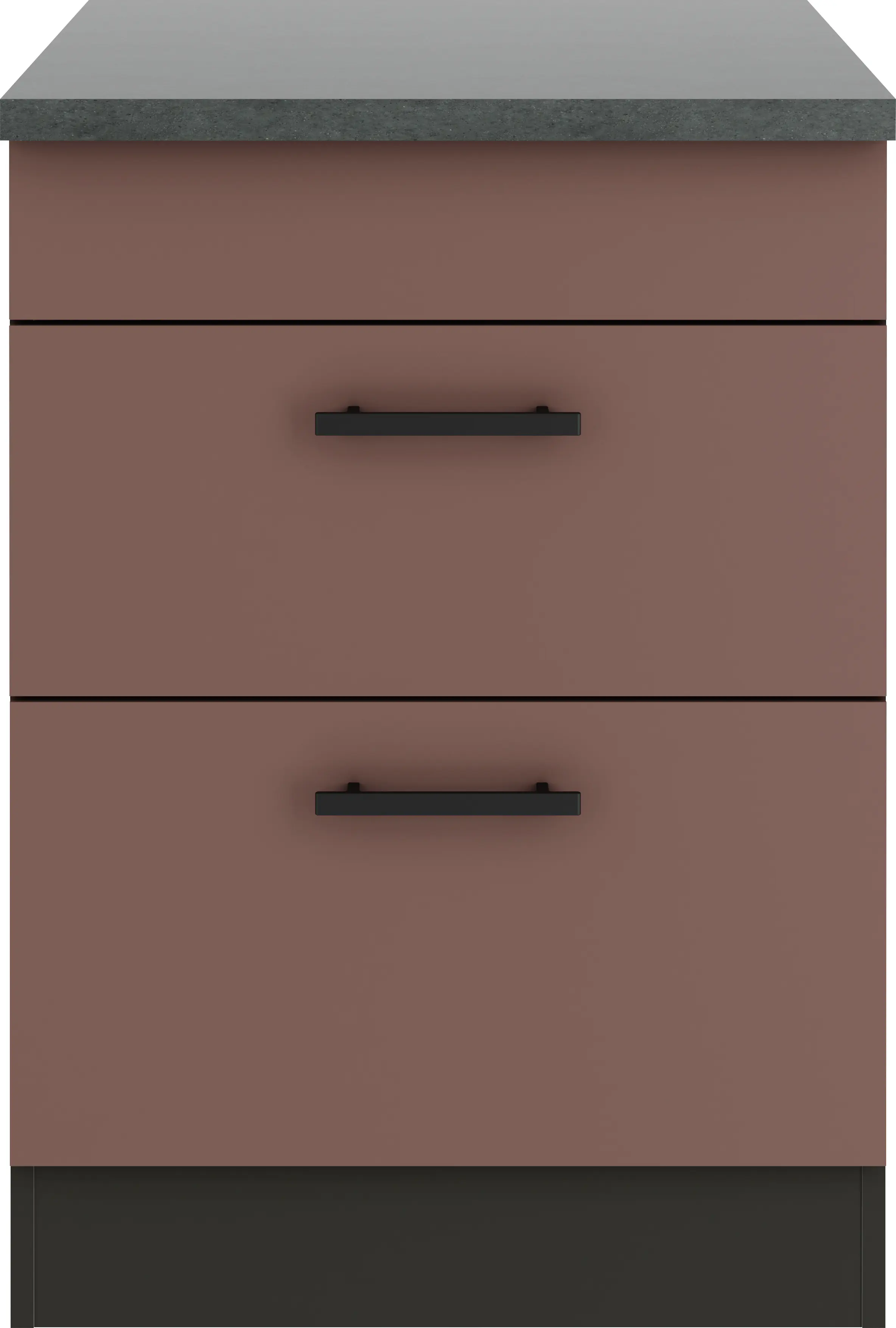 Optifit Unterschrank Nizza 407 rostrot/anthrazit matt 60 cm