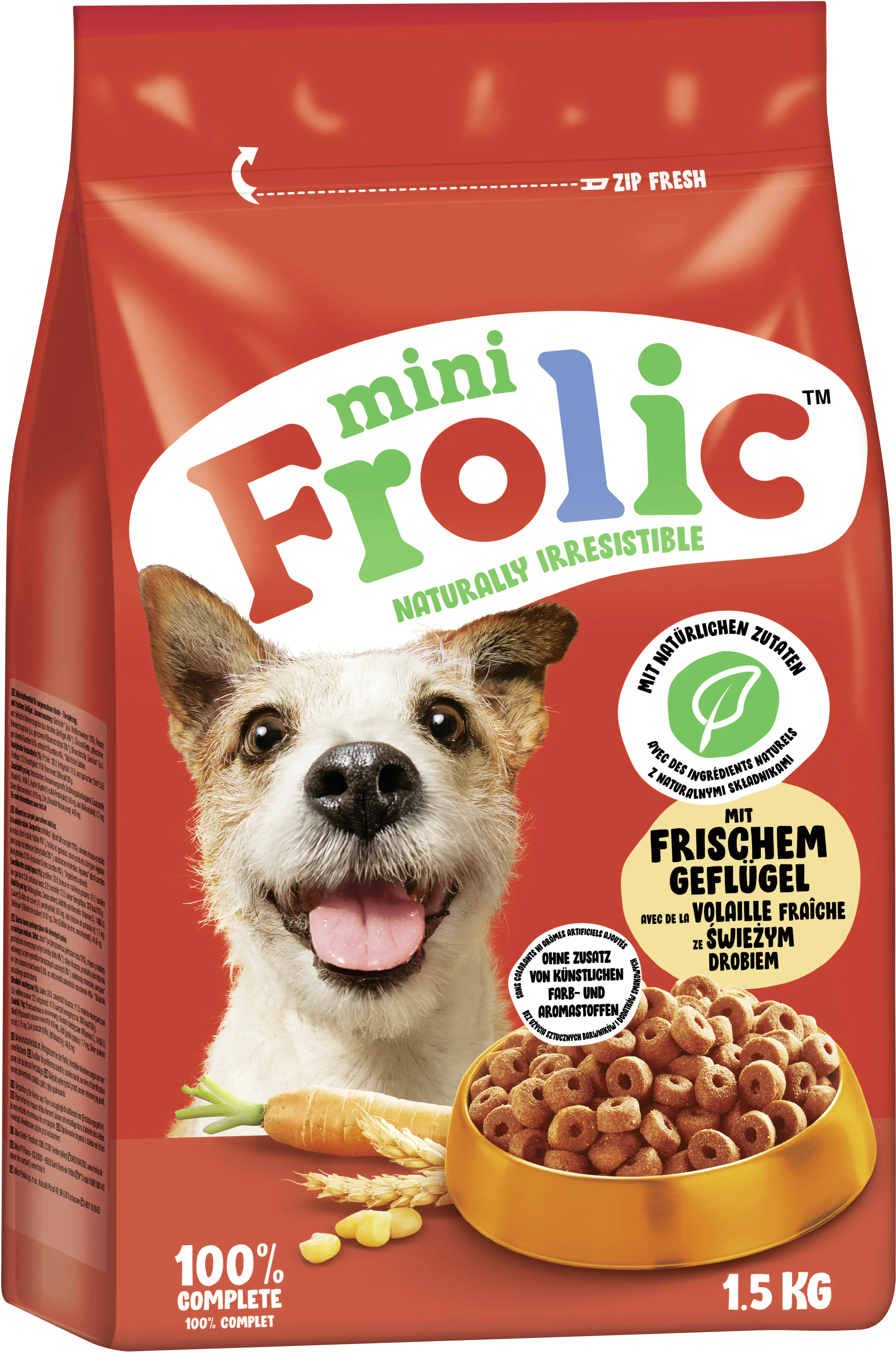 Frolic Trockenfutter Mini Geflügel 1,5 kg Frolic Trockenfutter Mini Geflügel 1,5 kg