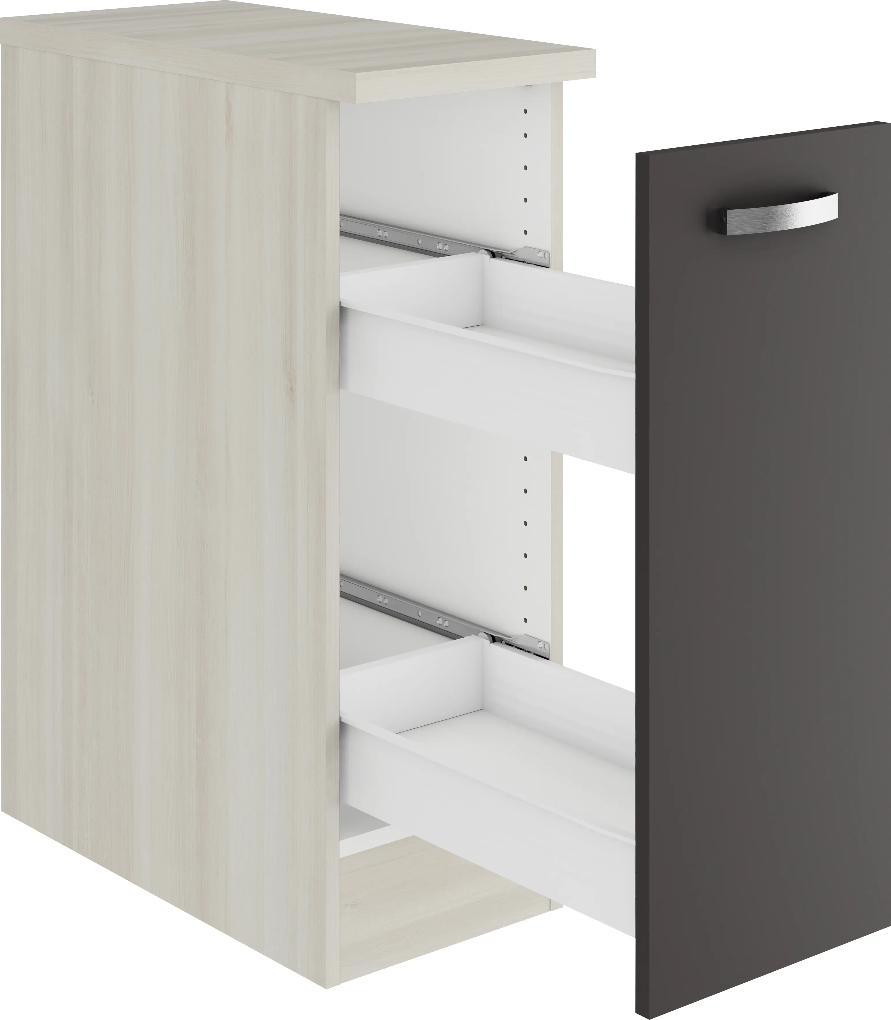 Optifit Unterschrank Faro 220 anthrazit/akazie 30 cm