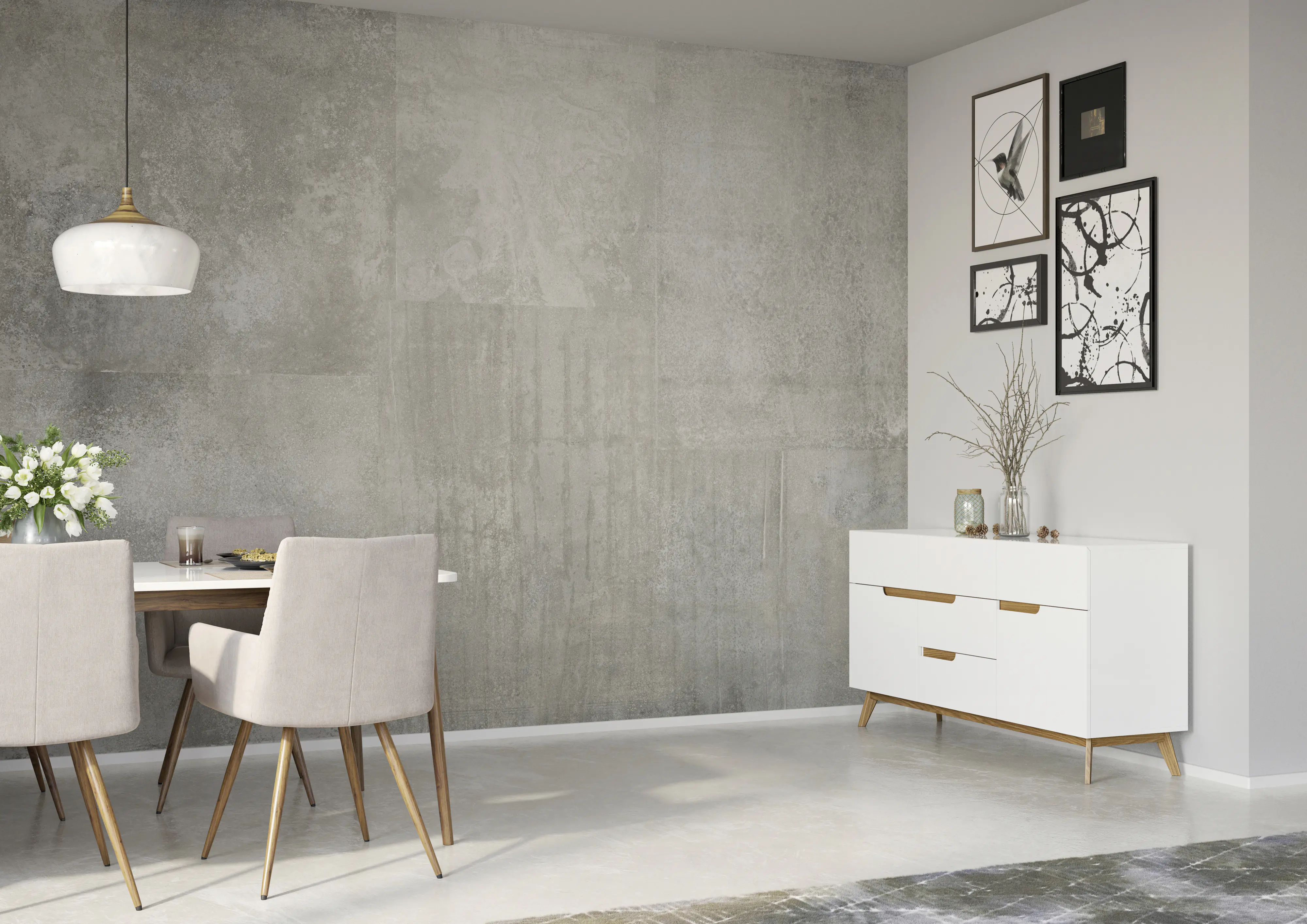 Rasch Vlies Fototapete 364255 Grau-Betongrau Muster & Motive 3 m x 4,24 m