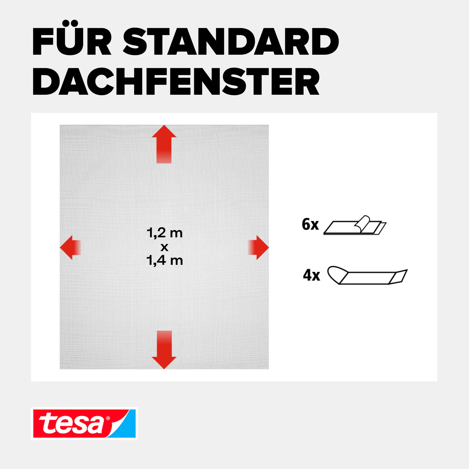 tesa Insektenschutz-Dachfenster COMFORT 120 x 140 cm weiß