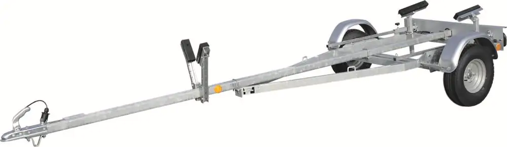 TPV Bootstrailer BA 550-L mit Langauflagen ungebremst 550kg für Bootslänge bis zu 4,50m