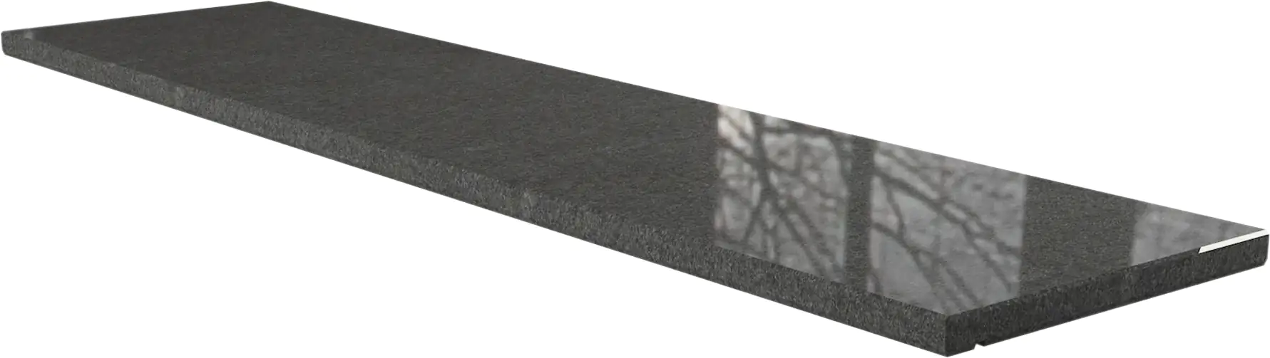 Wigastone Granit-Fensterbank anthrazit Forte 275 x 12,5 x 3 cm mit Wasserrille