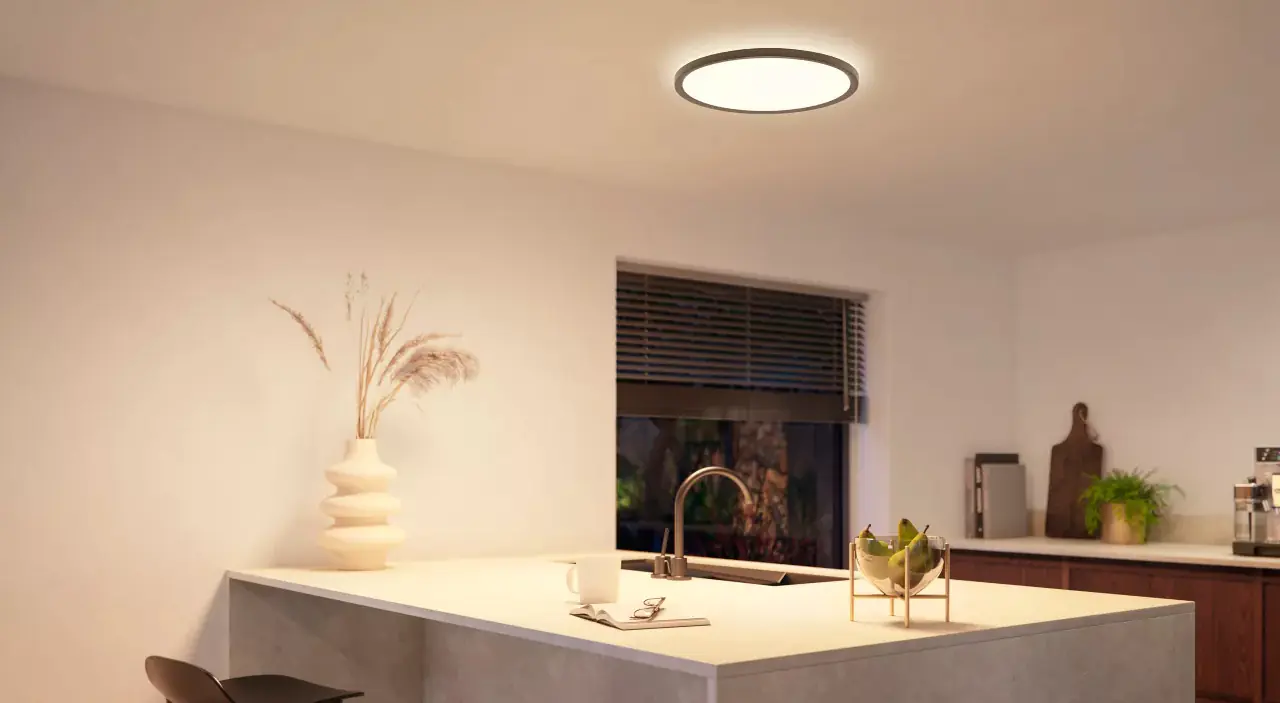 Philips Hue LED Deckenleuchte Tento + Wandschalter rund schwarz 43 x 3 cm RGB Philips Hue LED Deckenleuchte Tento + Wandschalter rund schwarz 43 x 3 cm RGB