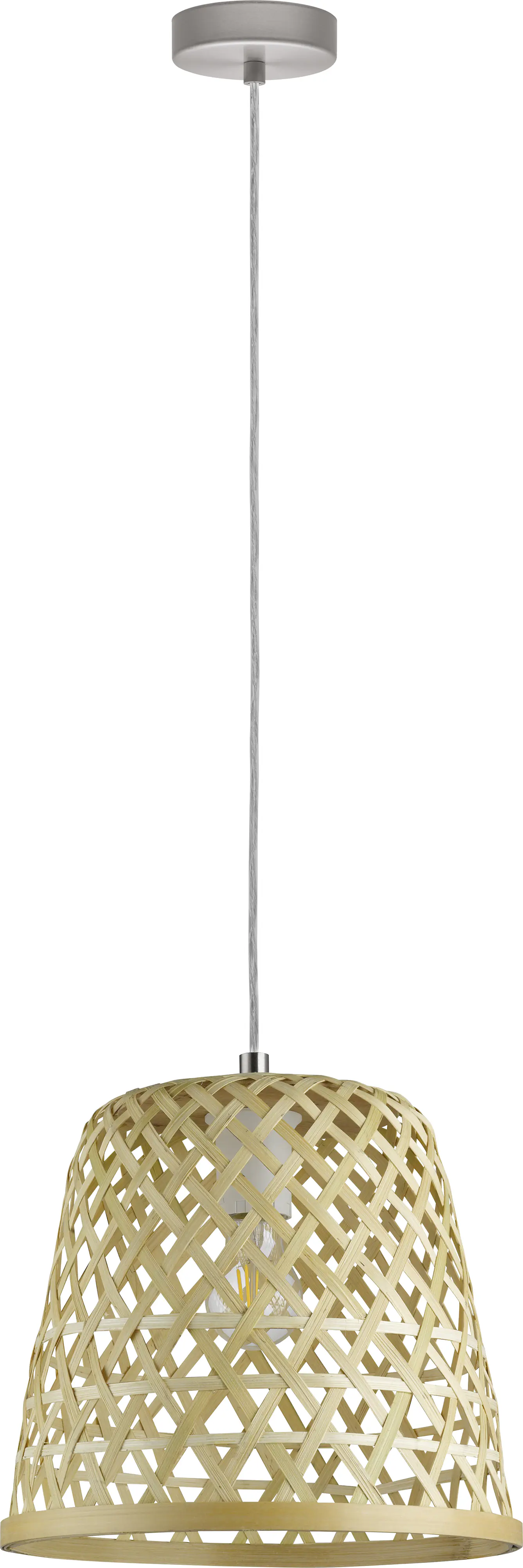 Eglo Pendelleuchte Kirkcolm E27, nickel-matt Eglo Pendelleuchte Kirkcolm E27, nickel-matt