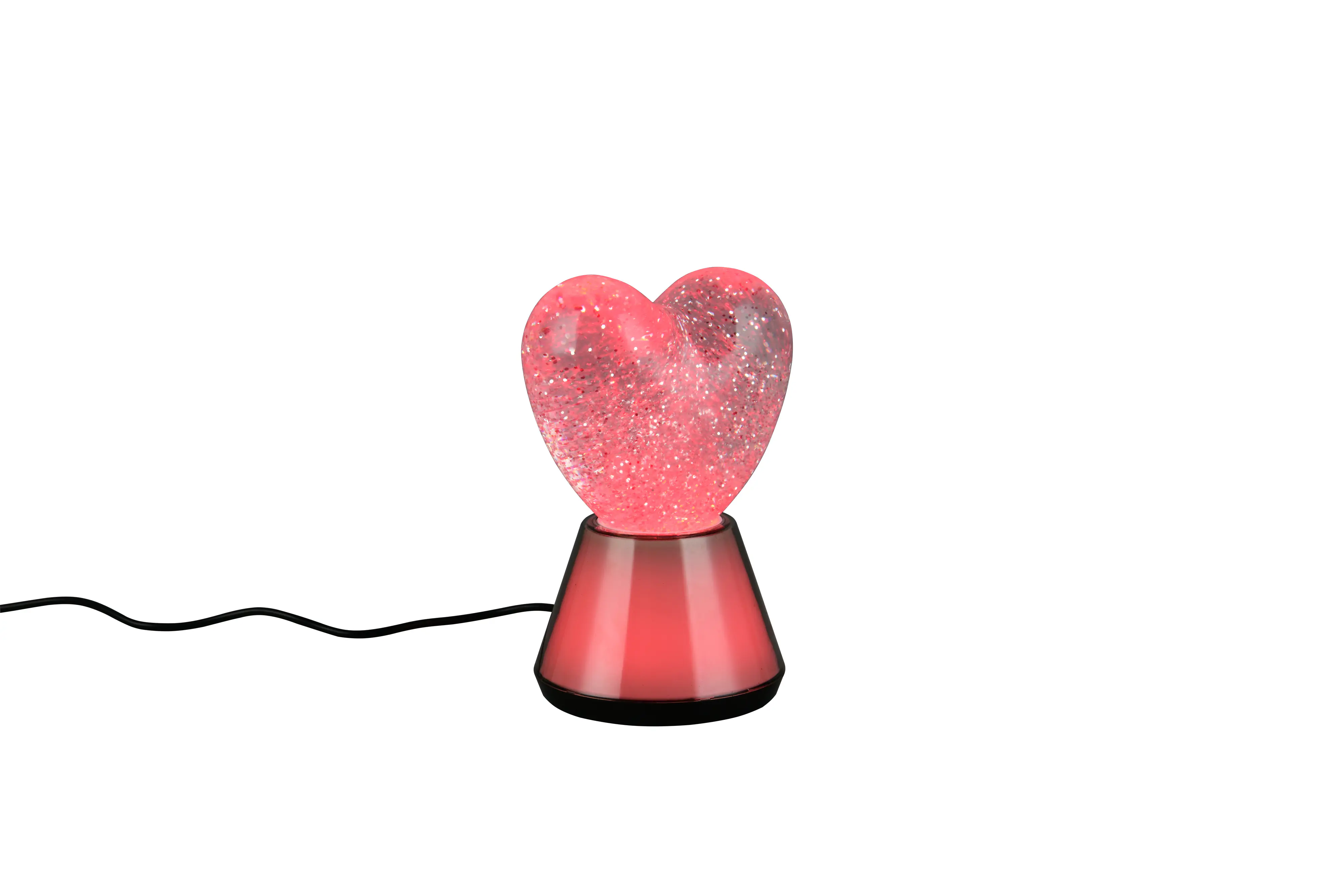 Reality LED-Tischleuchte Estella Fun Herz 11 x 17 cm rauchfarbig