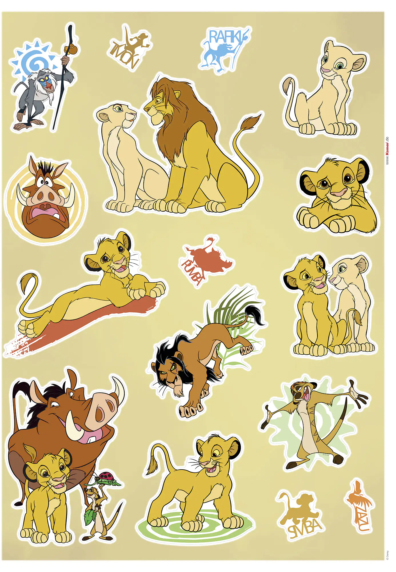 Komar Dekosticker Lion King Circle of 50 x 70 cm Komar Dekosticker Lion King Circle of 50 x 70 cm