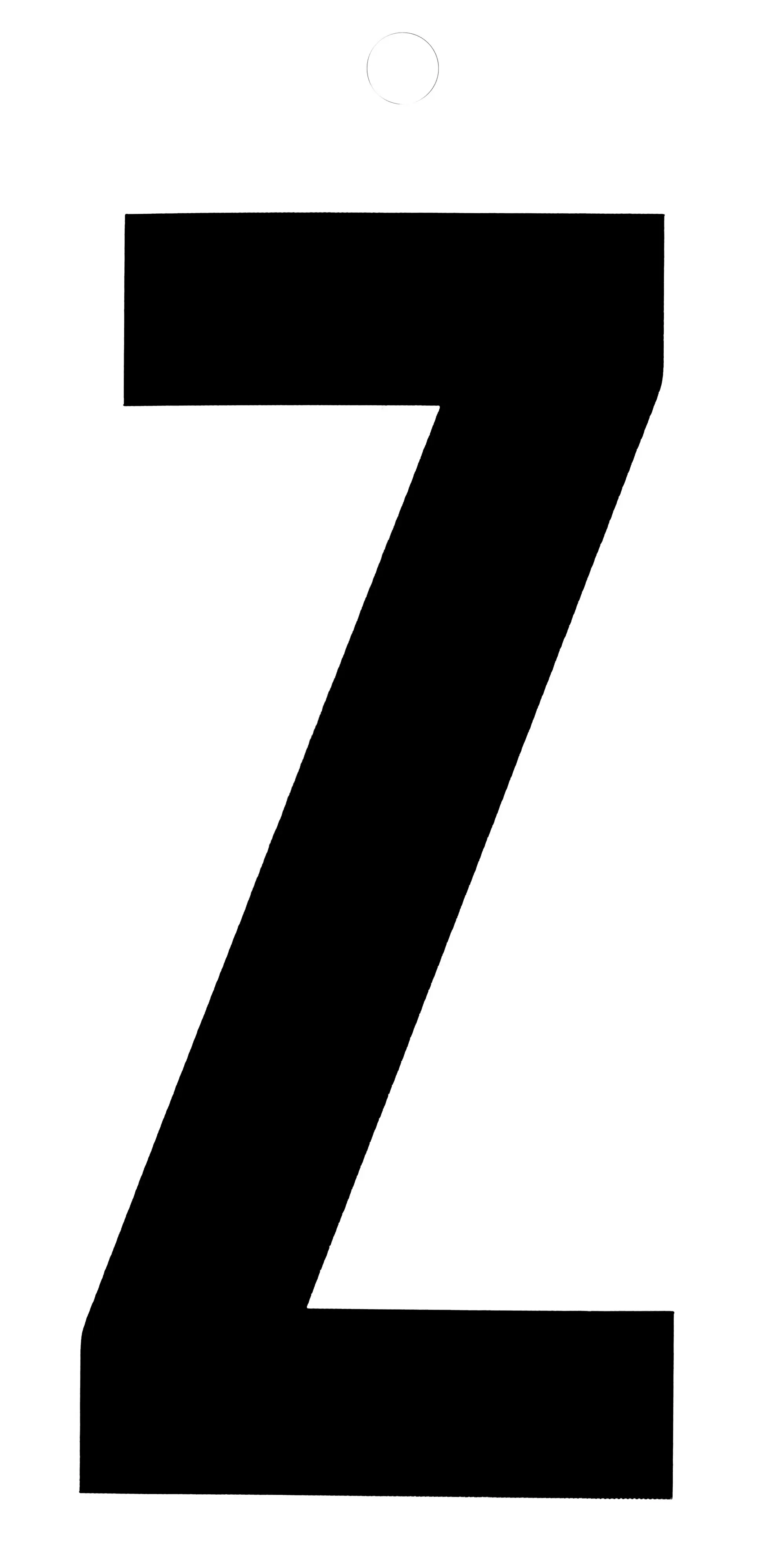 Conmetall Aufkleber Buchstabe Z PVC 10 x 6 cm schwarz 