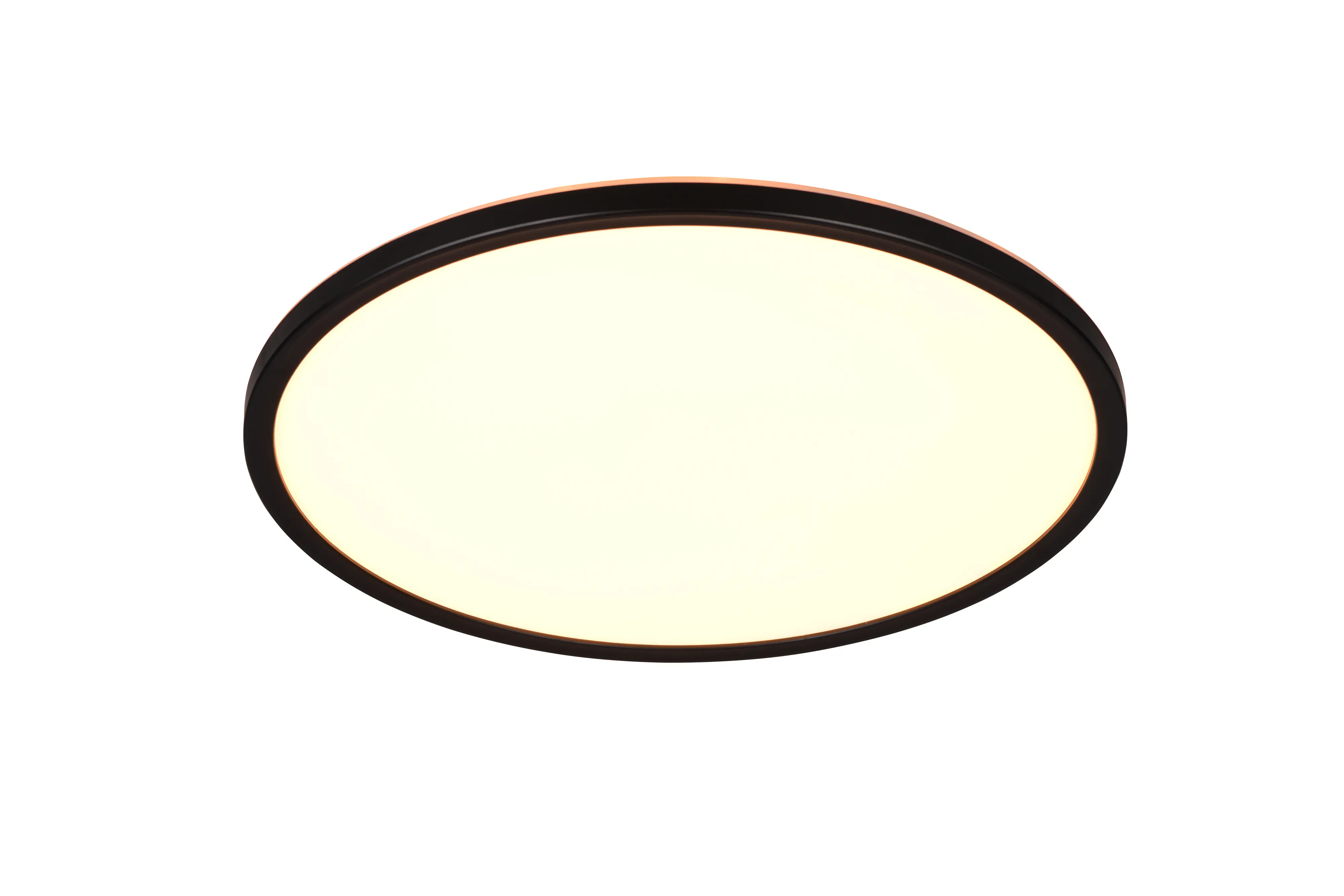 Reality LED-Deckenleuchte Emra Ø42 cm schwarz matt Memory Funktion