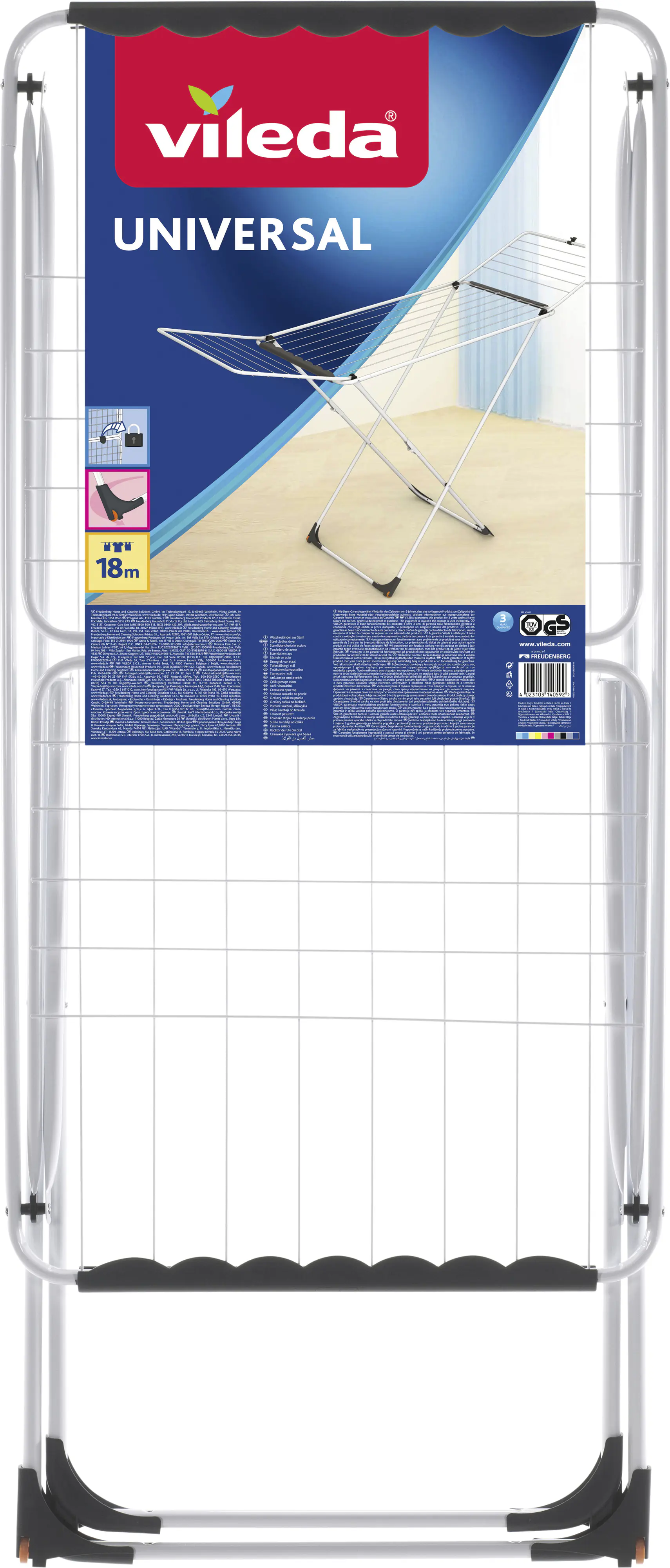 Vileda Wäscheständer Universal Trockenlänge 18 m Stahl