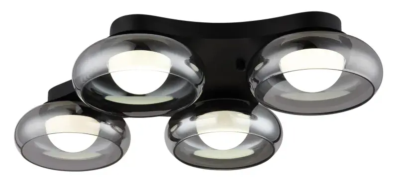 Globo Deckenleuchte Carlene 65 x 10 cm schwarz matt