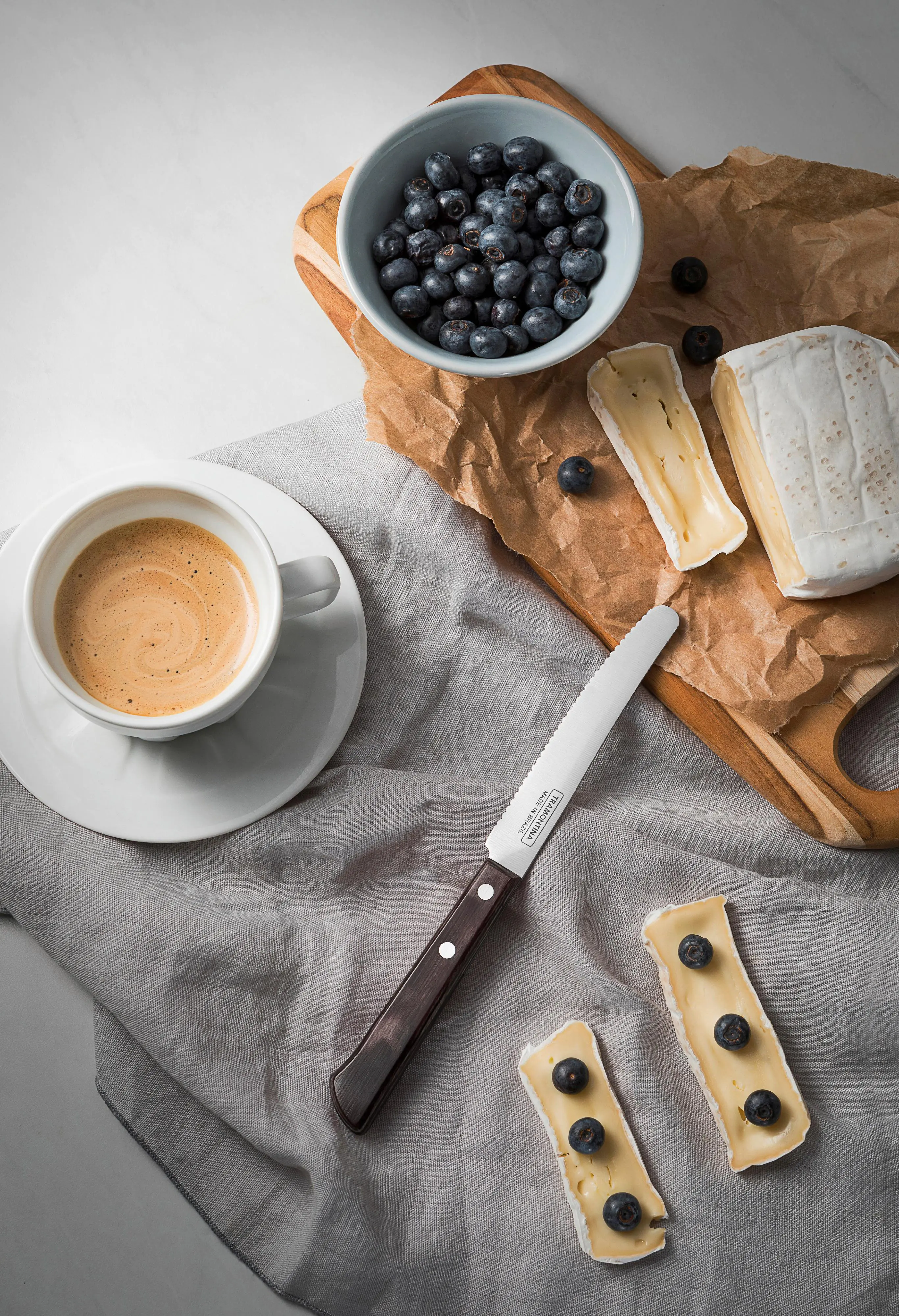Tramontina Frühstücksmesser 11,5 cm Edelstahl mit Holzgriff