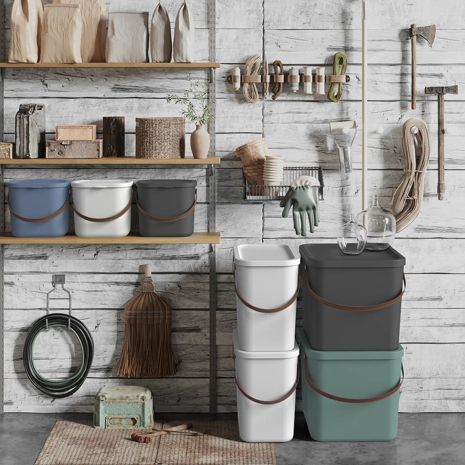 Rotho Aufbewahrungssystem Albula 25 L mistletoe white