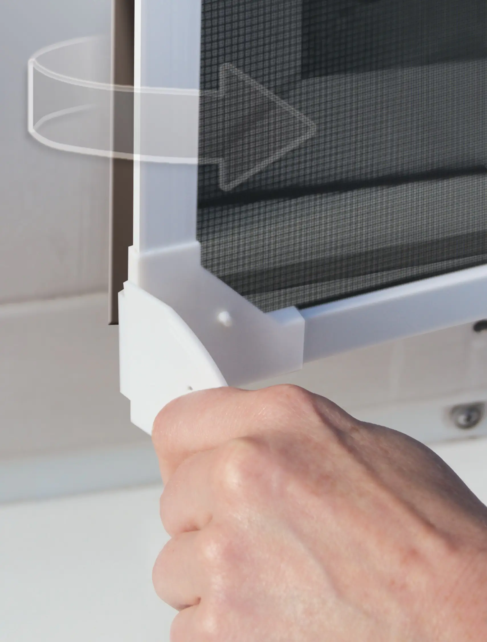 Schellenberg Pollenschutz Magnetrahmen 100 x 120 cm anthrazit/weiß