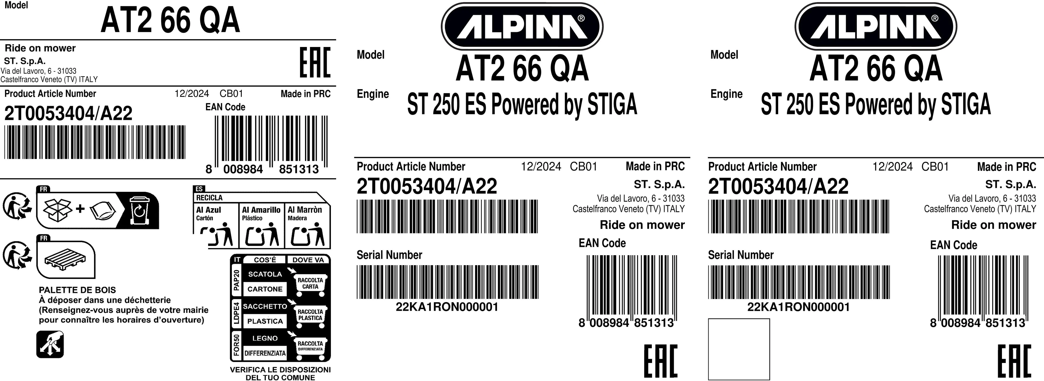 Alpina Rasentraktor AT2 66QA