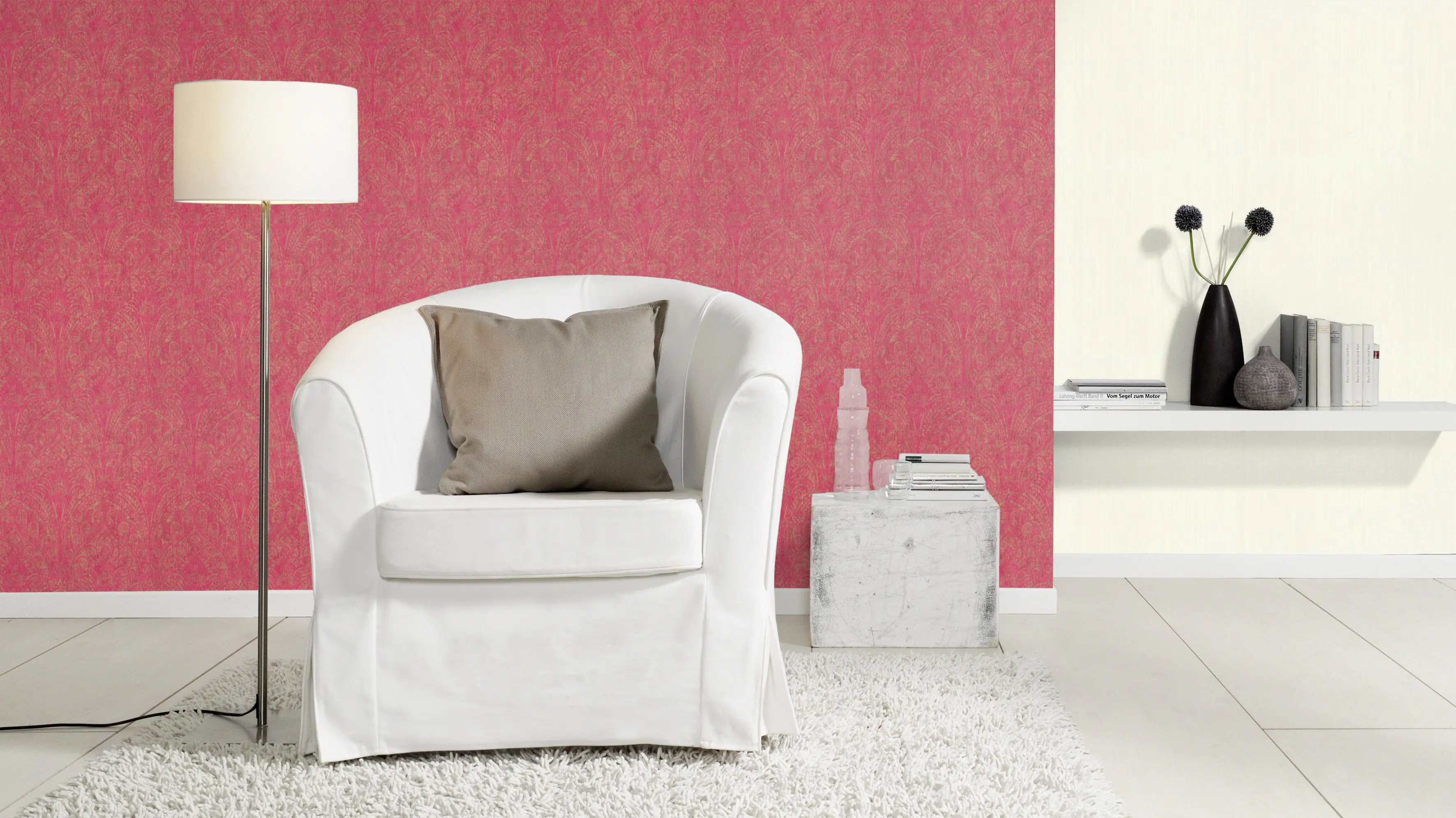 Rasch Vliestapete 746365 Pink-Dunkelpink Muster & Motive 10,05 m x 0,53 m