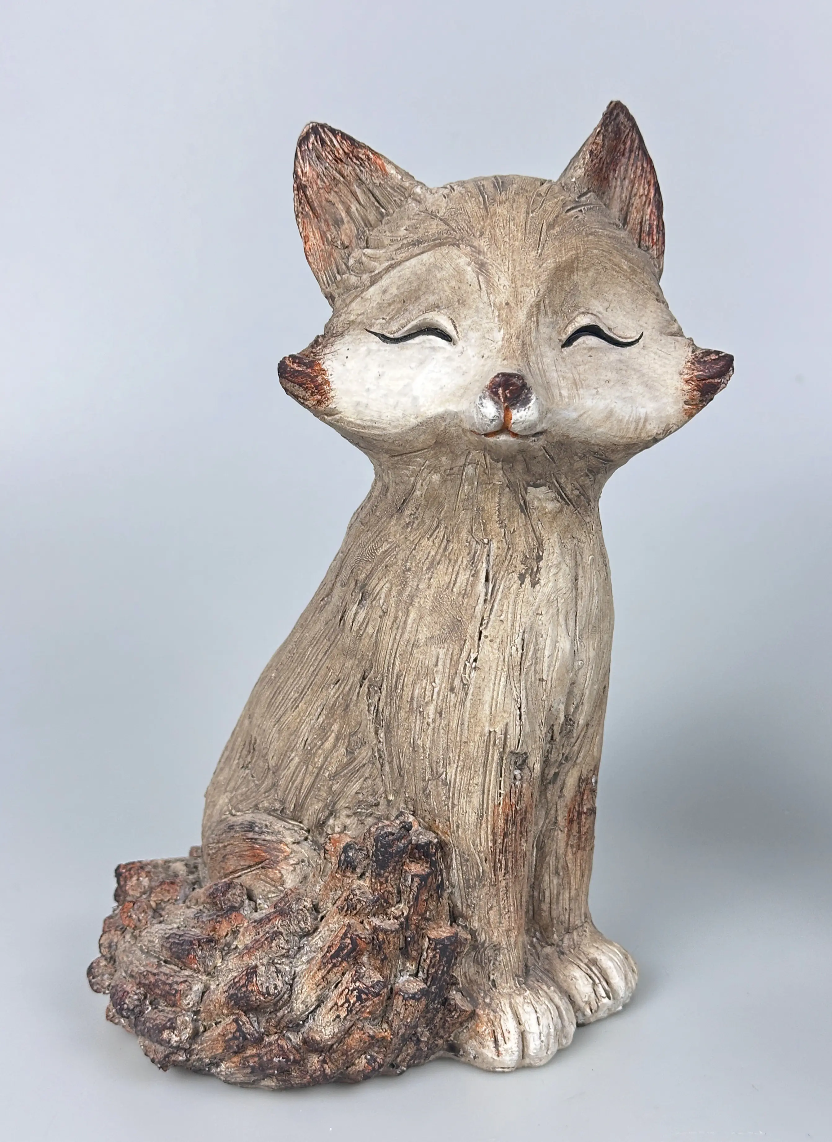 TrendLine Dekofigur Polyharz Fuchs 21 cm braun-weiß