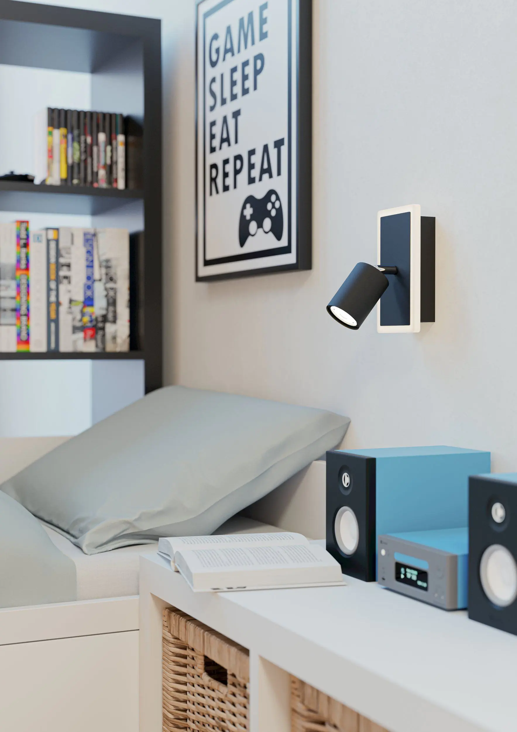 Eglo LED Wandlampe Rimbocchi 1 3x 7W, schwarz