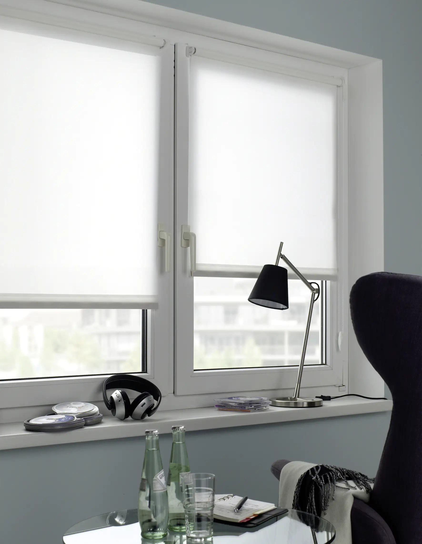 Gardinia Easyfix Rollo Uni weiß 90 x 210 cm