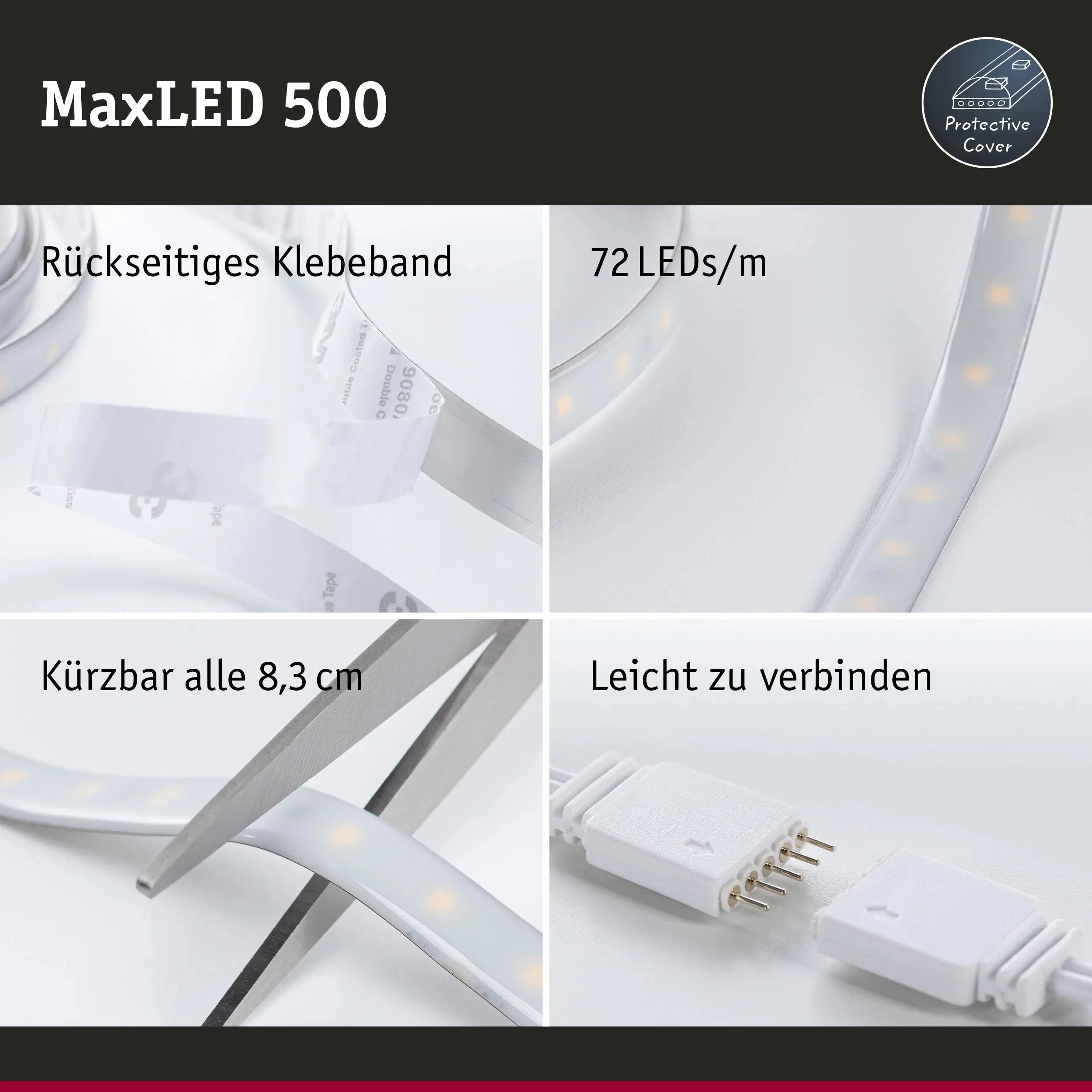 Paulmann LED-Streifen MaxLED 2,5 m 15 W warmweiß silber dimmbar