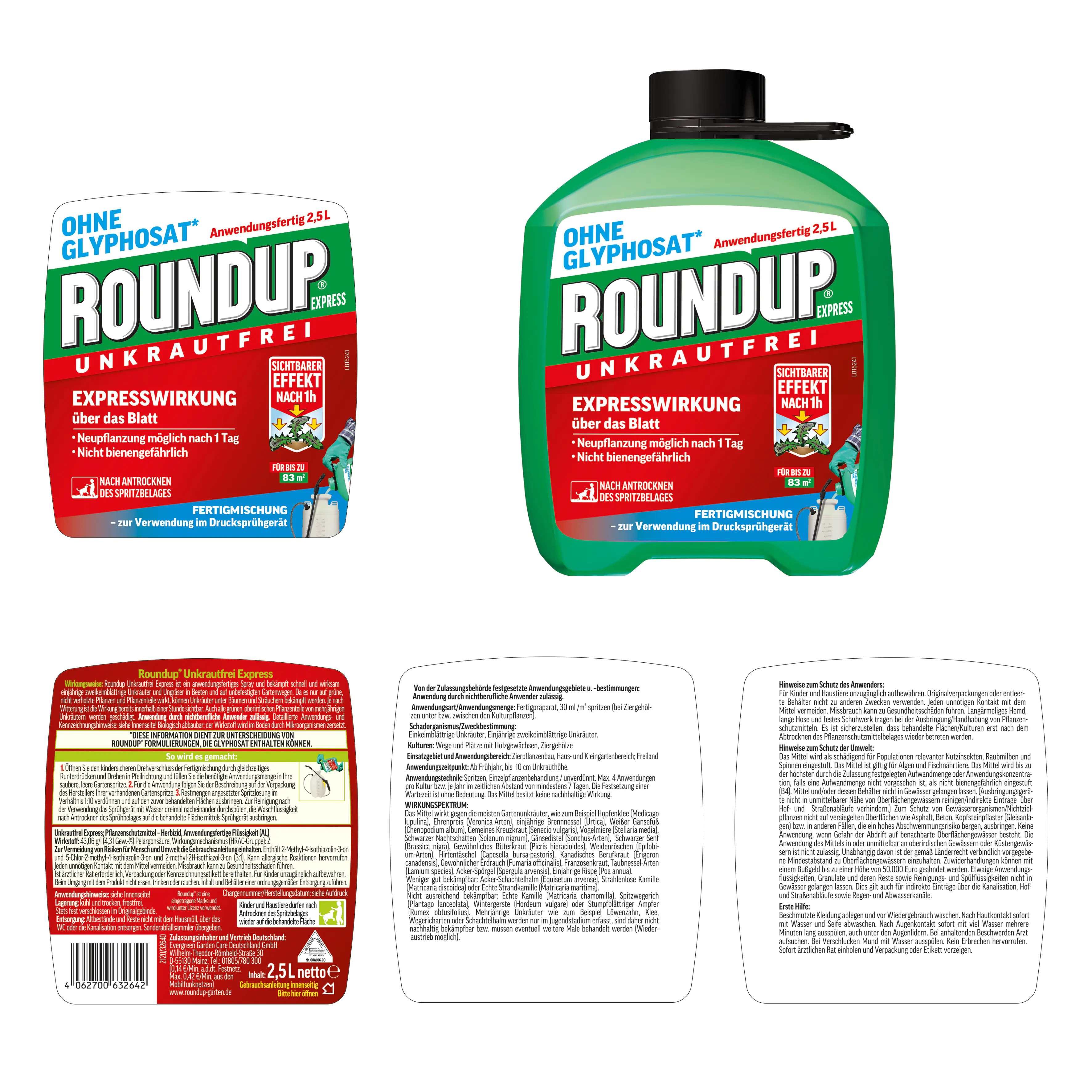 Roundup Express Fertigmischung - 2,5 Liter