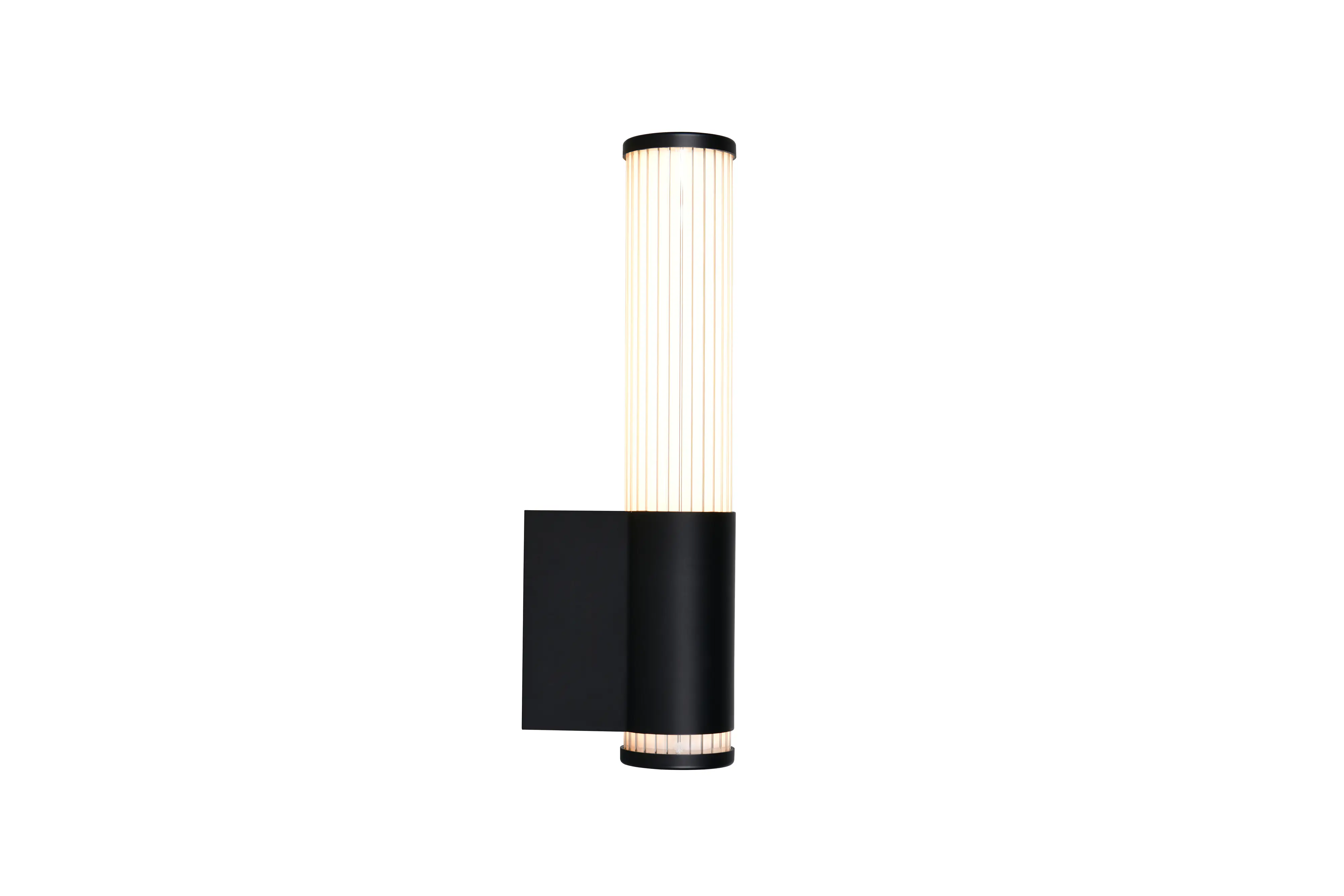 Trio LED-Wandleuchte Stefano schwarz matt 5,2 x 29 cm Steckdose 